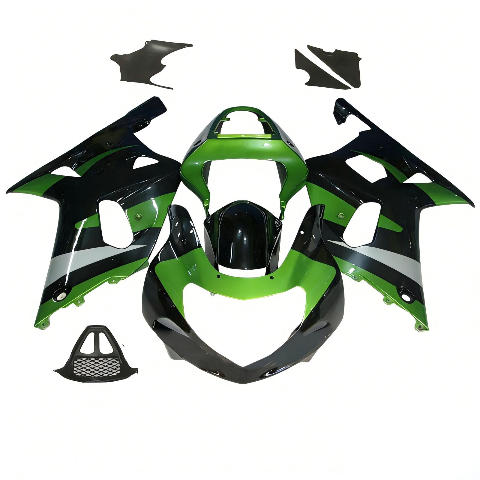 Amotopart 2000-2002 K1 K2 GSXR1000 Suzuki Black&Green Fairing Kit
