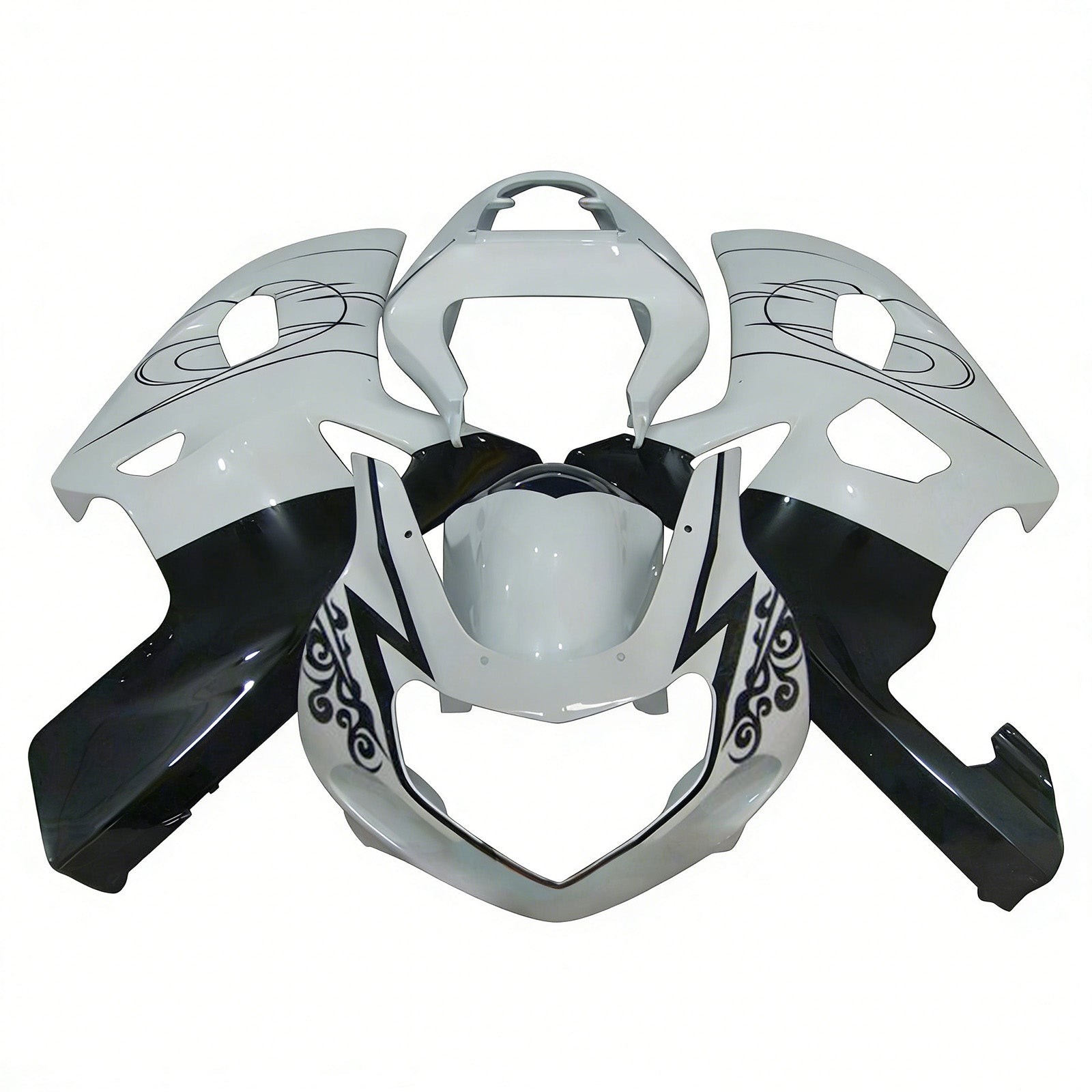 Amotopart 2000-2002 K1 K2 GSXR1000 Suzuki Black & White Access Zestaw Fairing