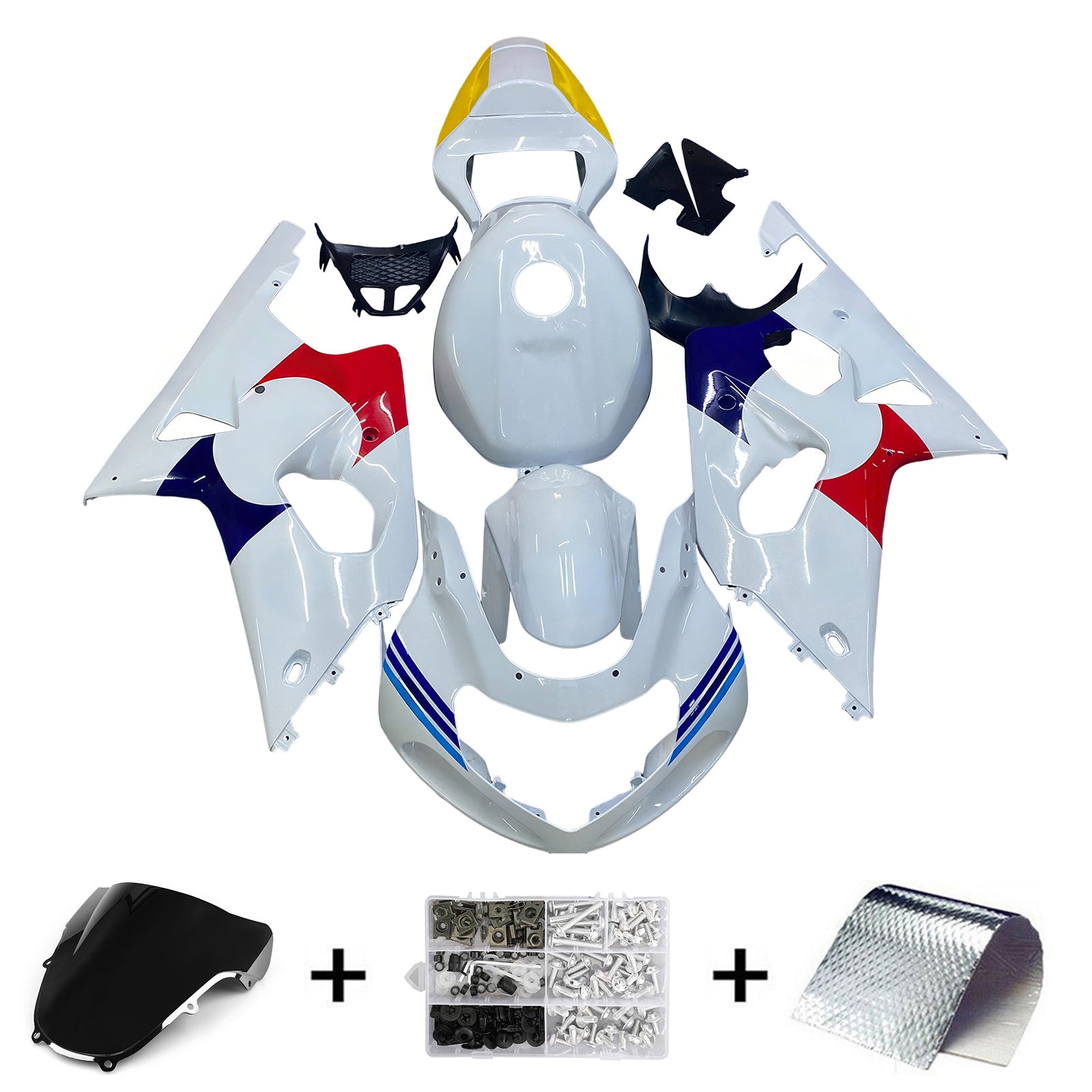 Amotopart 2000-2002 K1 K2 GSXR1000 Suzuki Blue&Red Fairing Kit
