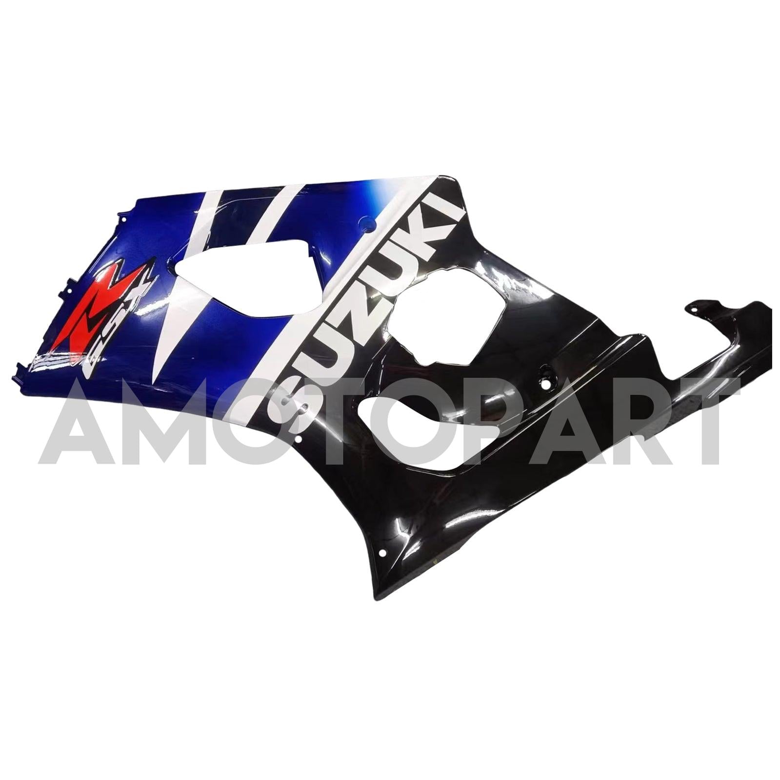 Carénage Amotopart pour Suzuki GSXR1000 2003-2004, bleu multi&Kit blanc