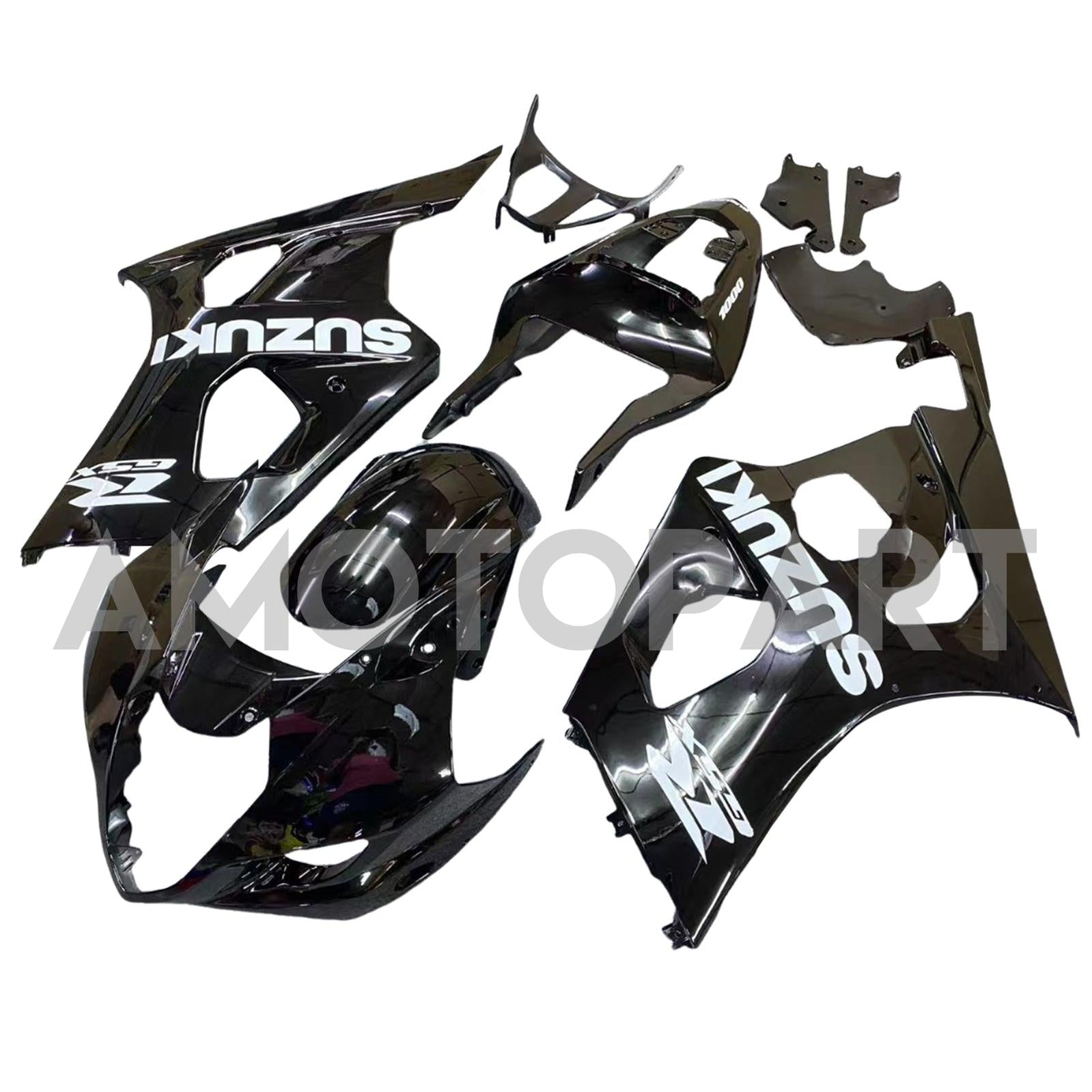 Amotopart 2003-2004 Suzuki GSXR1000 Fairing Matt Blcak Kit