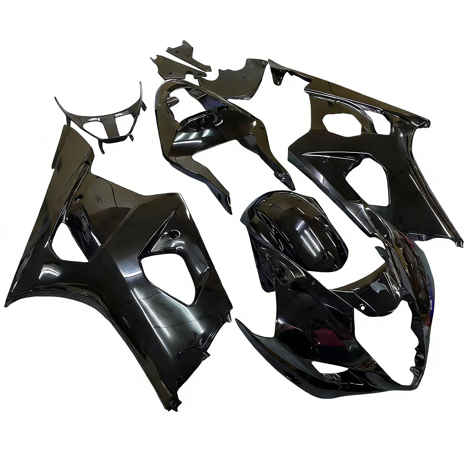 Amotopart 2003–2004 Suzuki GSXR1000 Verkleidung, glänzendes Blcak-Set