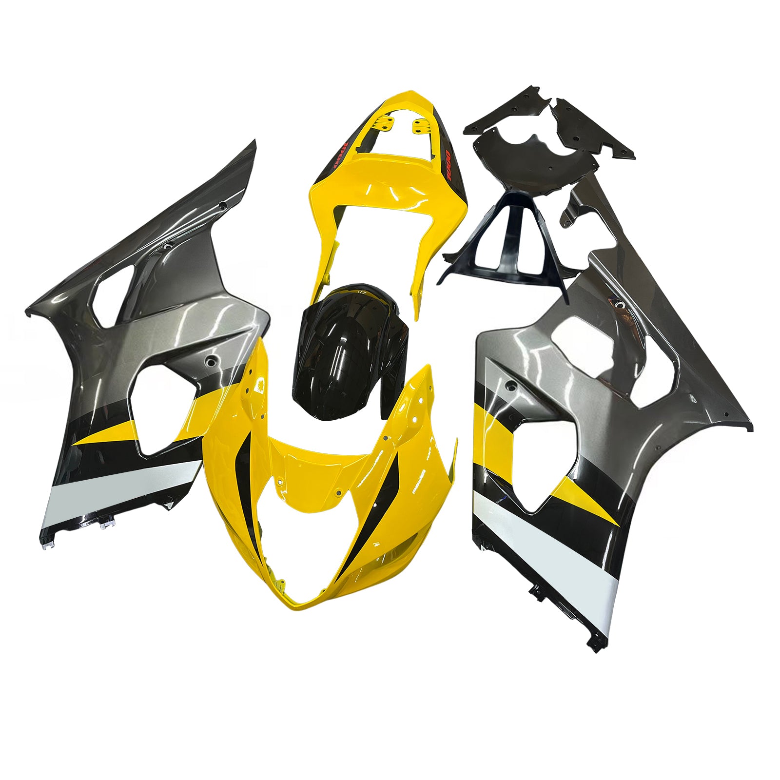 Amotopart 2003-2004 Suzuki GSXR1000 Fairing Yellow&Black Kit
