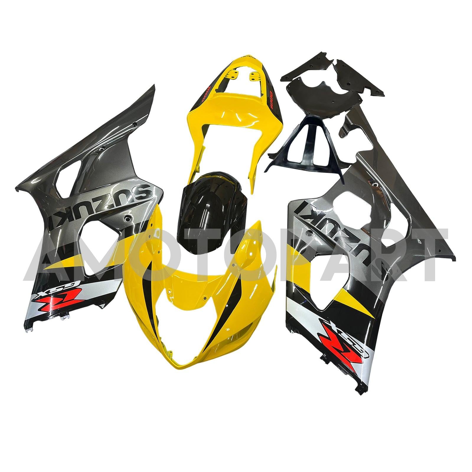 Amotopart 2003-2004 Suzuki GSXR1000 Fairing Yellow&Black Kit