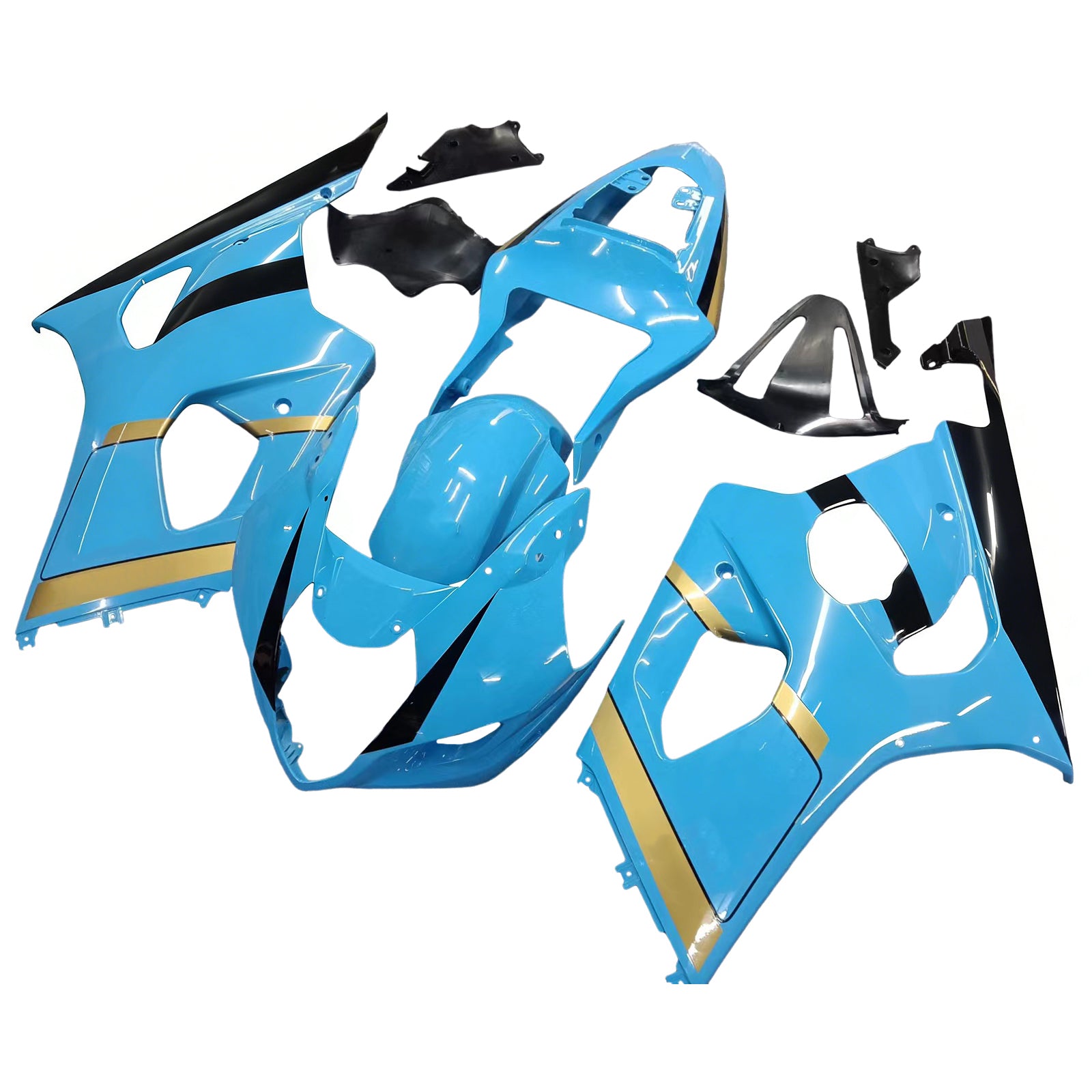 Amotopart 2003–2004 Suzuki GSXR1000 Verkleidung, mehrfarbig, Blau