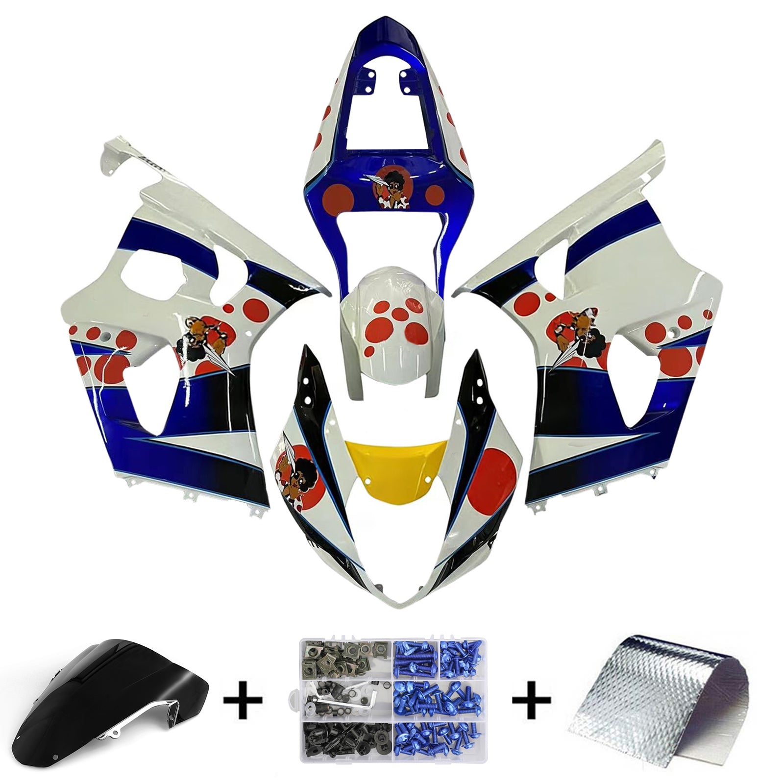Amotopart 2003-2004 Suzuki GSXR1000 kuip multikit