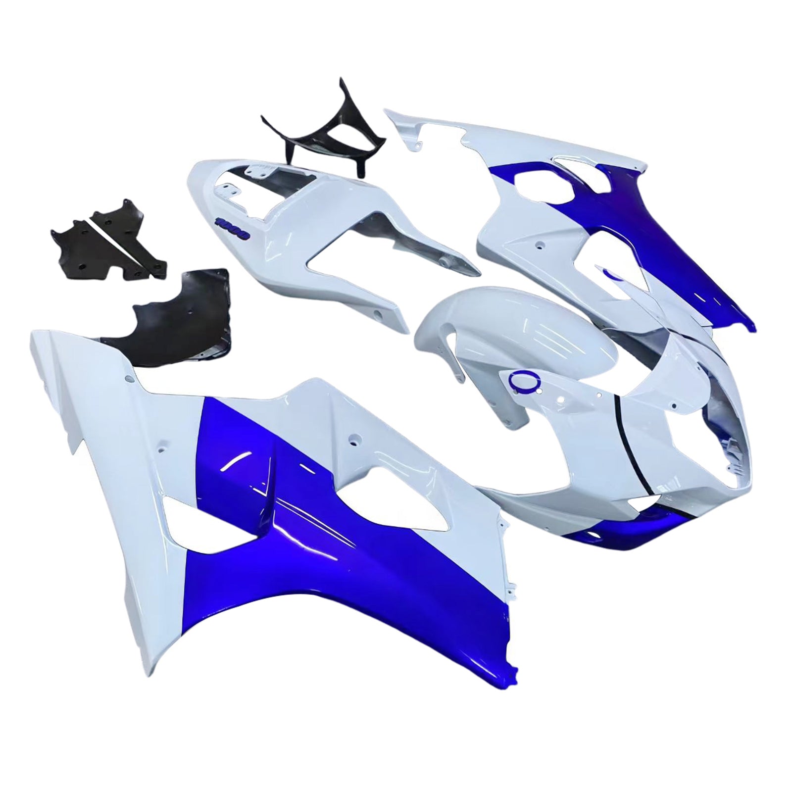 Amotopart 2003-2004 Suzuki GSXR1000 Fairing Blue&White Kit