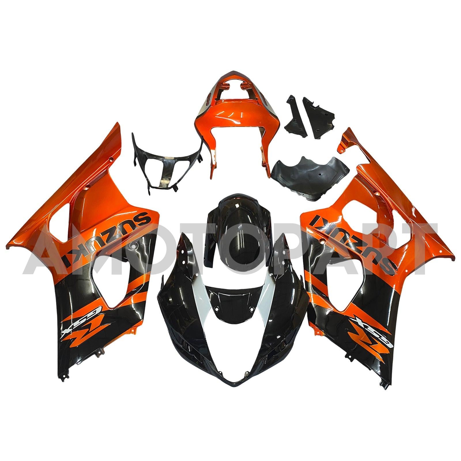 Amotopart 2003-2004 Suzuki GSXR1000 Fairing Orange&Black Kit