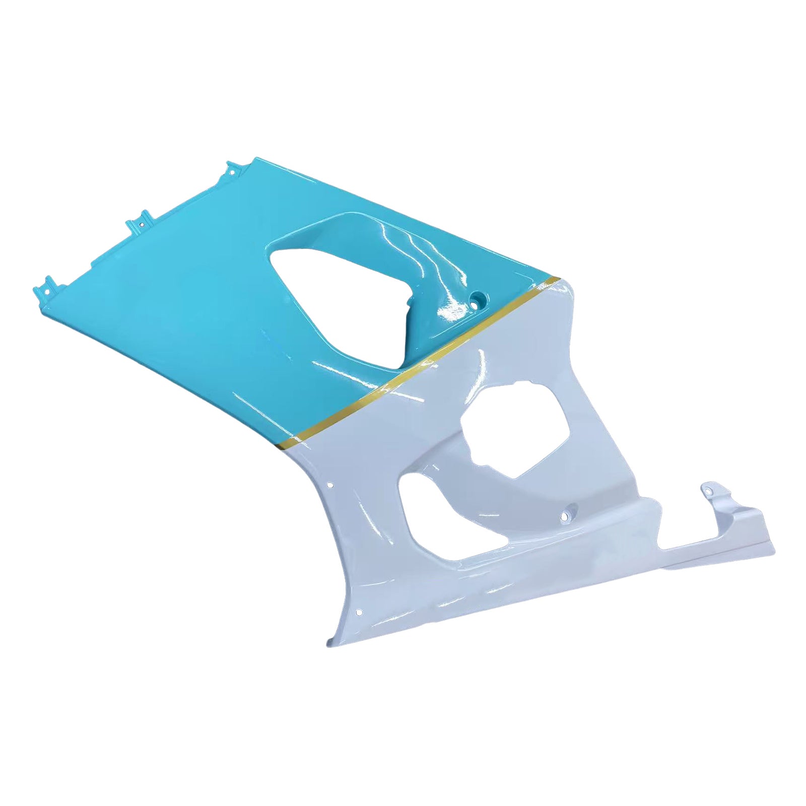 Amotopart Suzuki 2003-2004 GSXR1000 Blue with White Fairing Kit