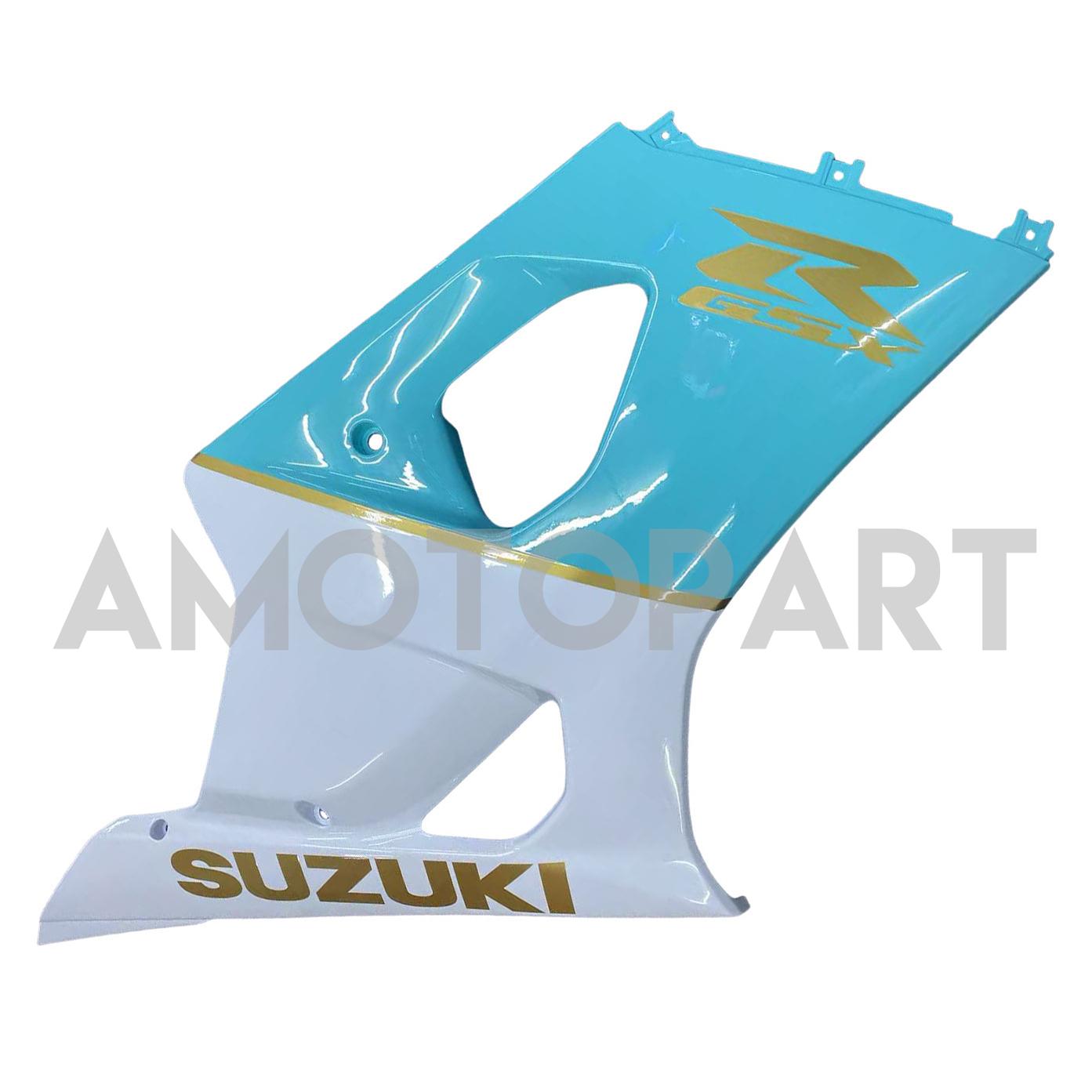 Amotopart Suzuki 2003-2004 GSXR1000 Blue with White Fairing Kit