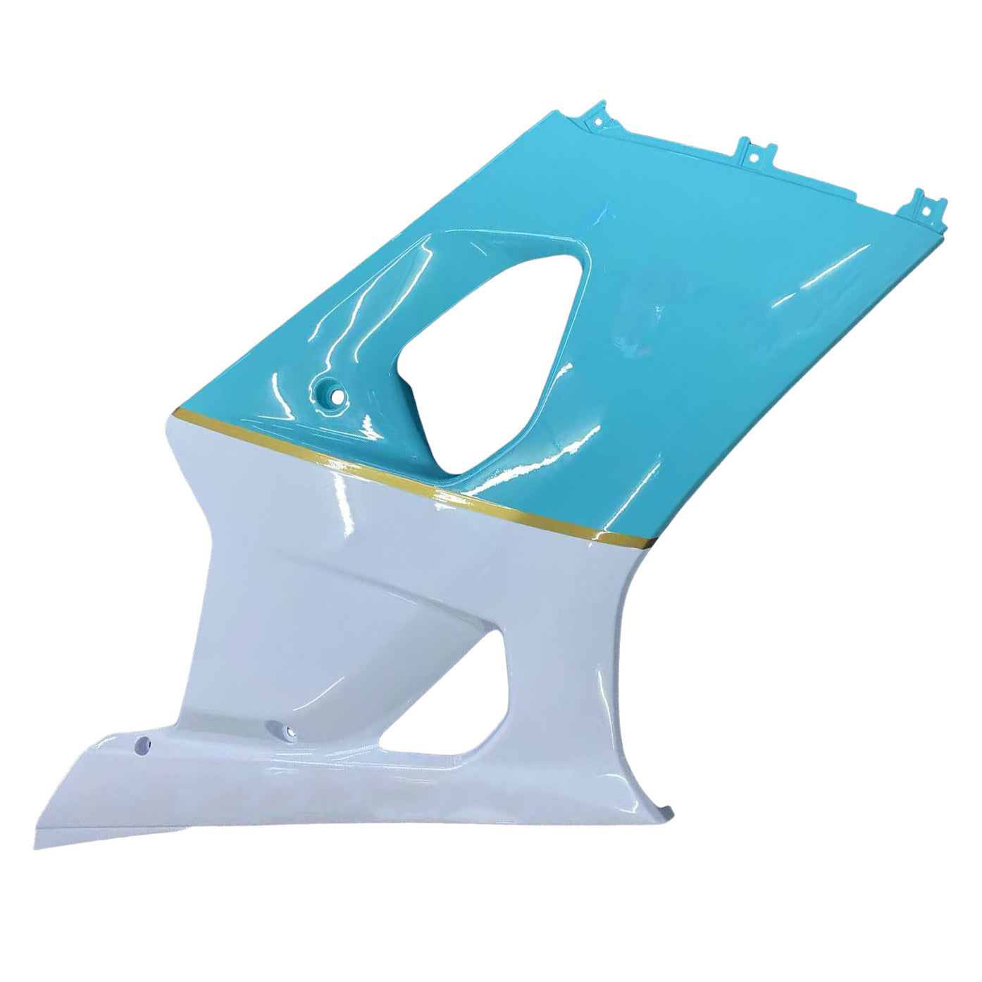 Amotopart Suzuki 2003-2004 GSXR1000 Blue with White Fairing Kit