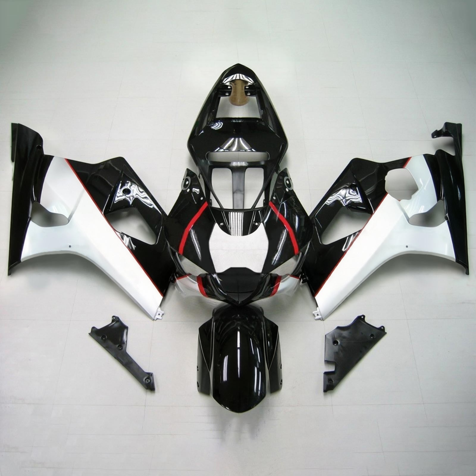 Amotopart Suzuki 2003-2004 GSXR1000 Nero con kit carenatura scheggia