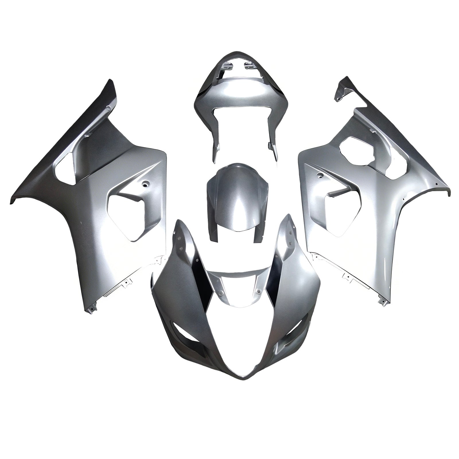 Amotopart 2003-2004 K3 Suzuki GSXR1000 Silver/Grey Fairing Kit