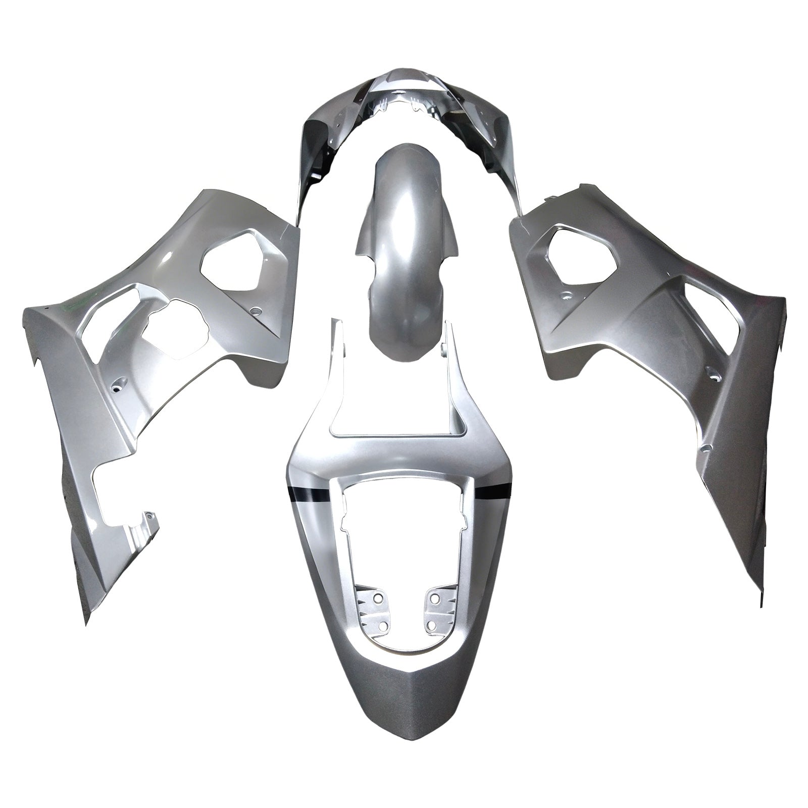 Amotopart 2003-2004 K3 Suzuki GSXR1000 Silver/Grey Fairing Kit