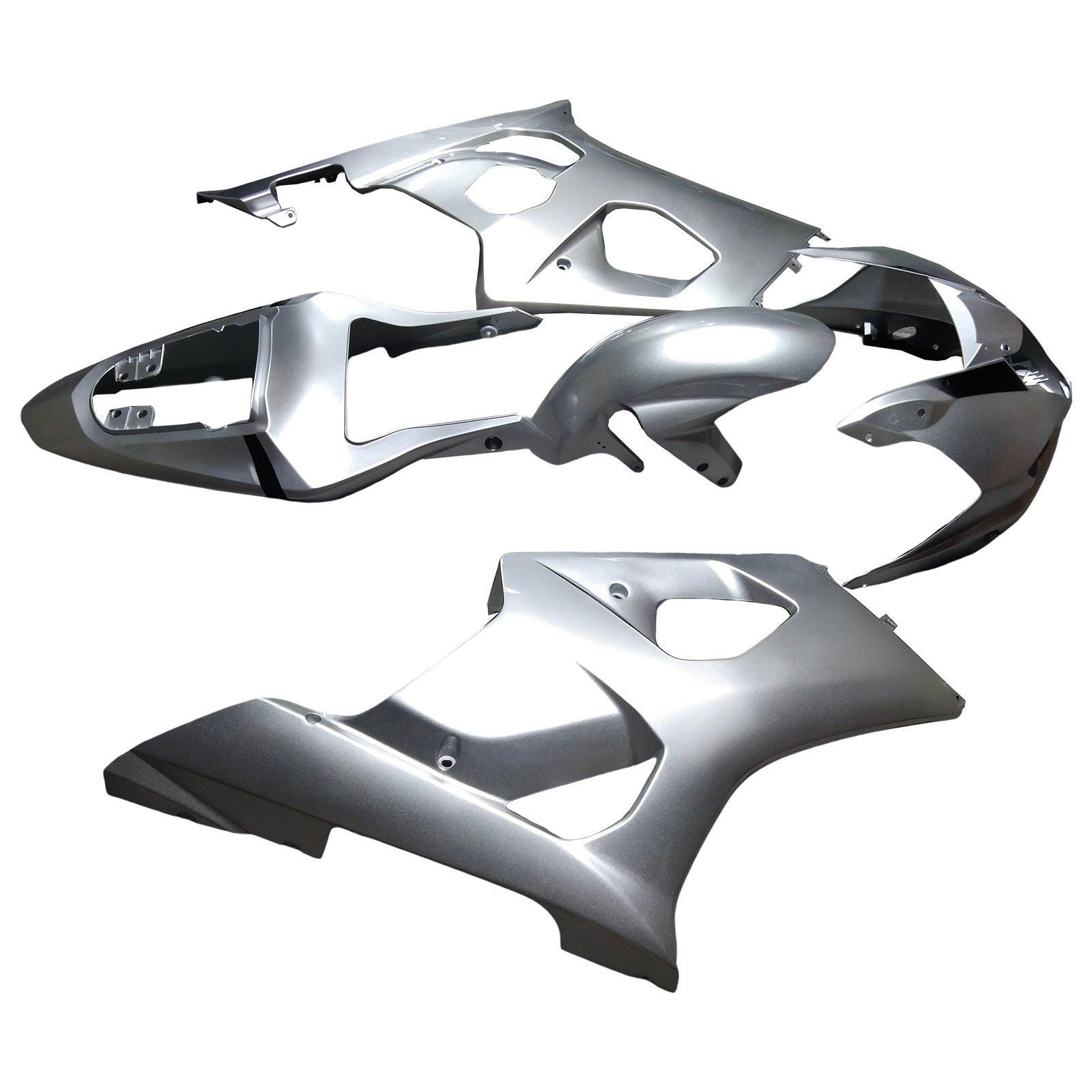 Amotopart 2003-2004 K3 Suzuki GSXR1000 Silver/Grey Fairing Kit