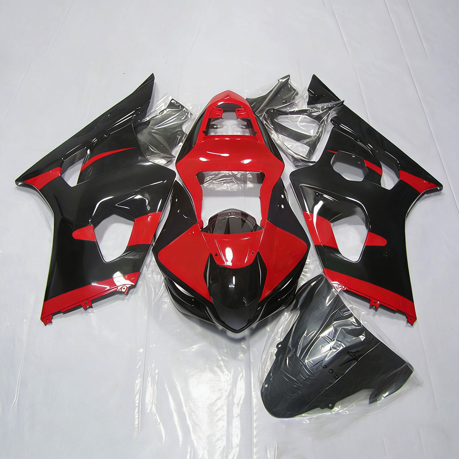 Amotopart 2003-2004 K3 Suzuki GSXR1000 Red&Black Fairing Kit
