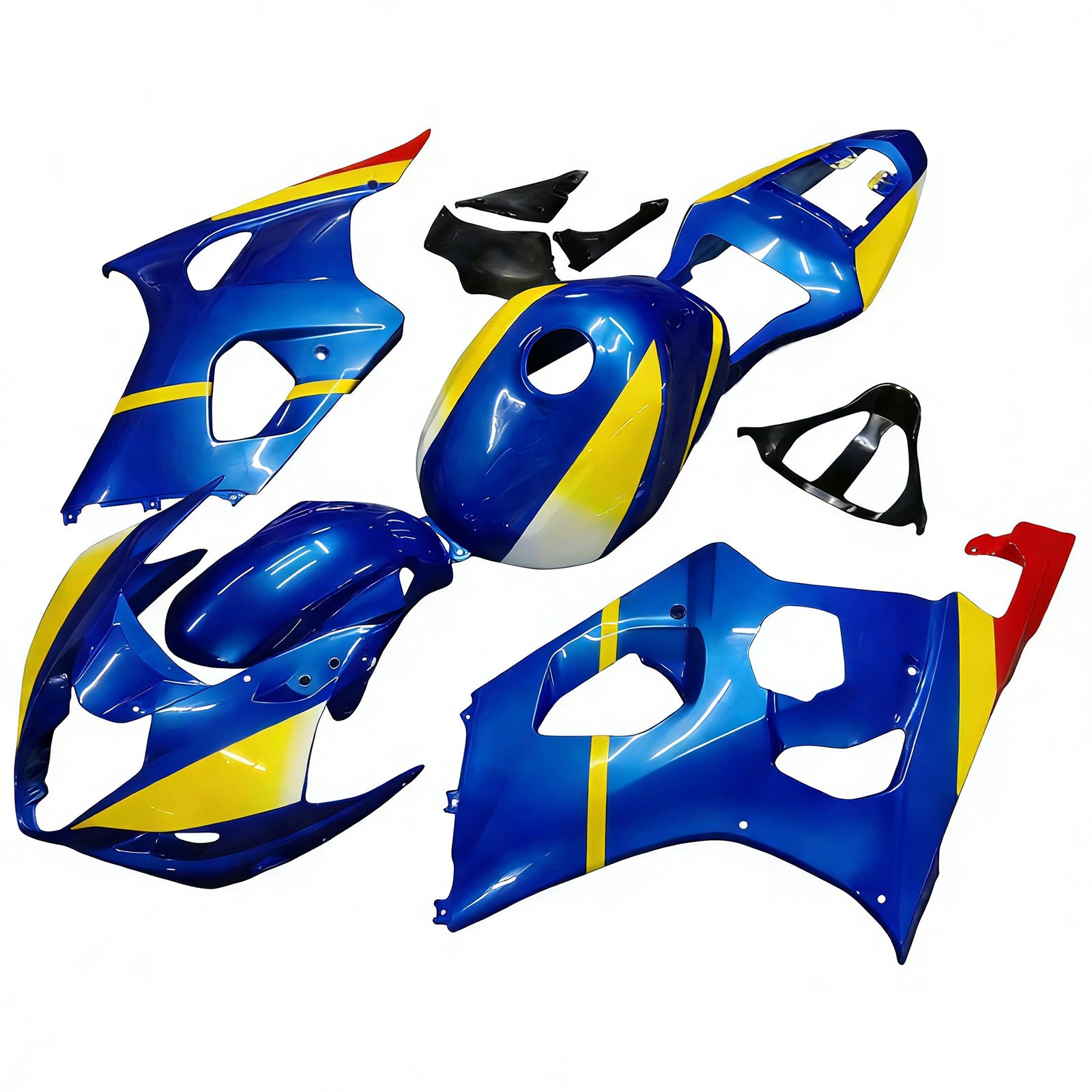Amotopart 2003-2004 K3 Suzuki GSXR1000 Blue&Yellow Fairing Kit
