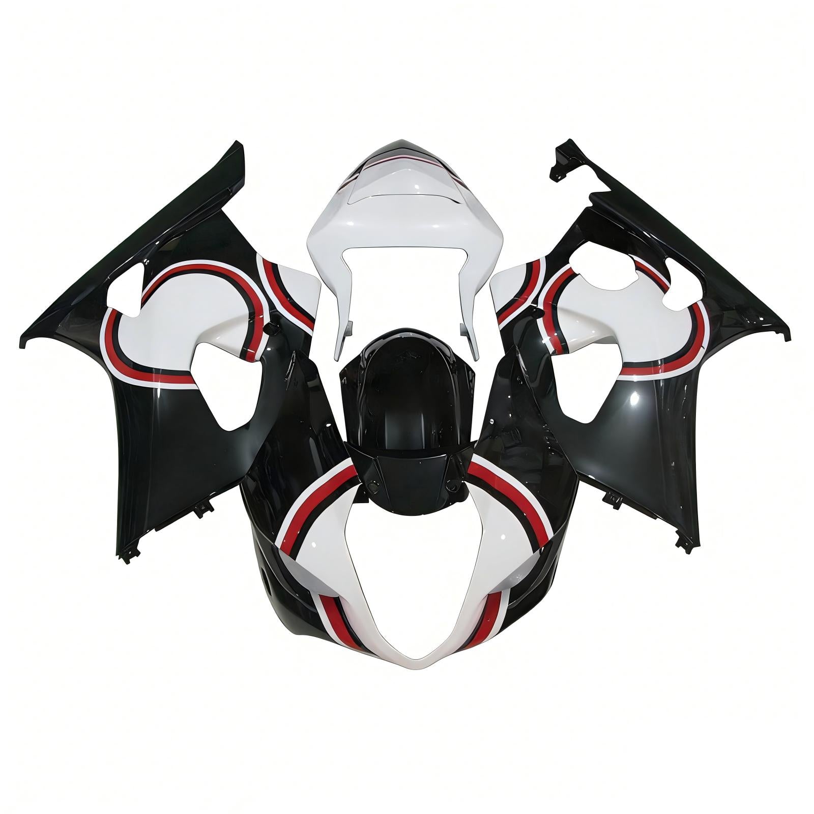Amotopart 2003-2004 K3 GSXR1000 Suzuki Black & White Fairing Kit