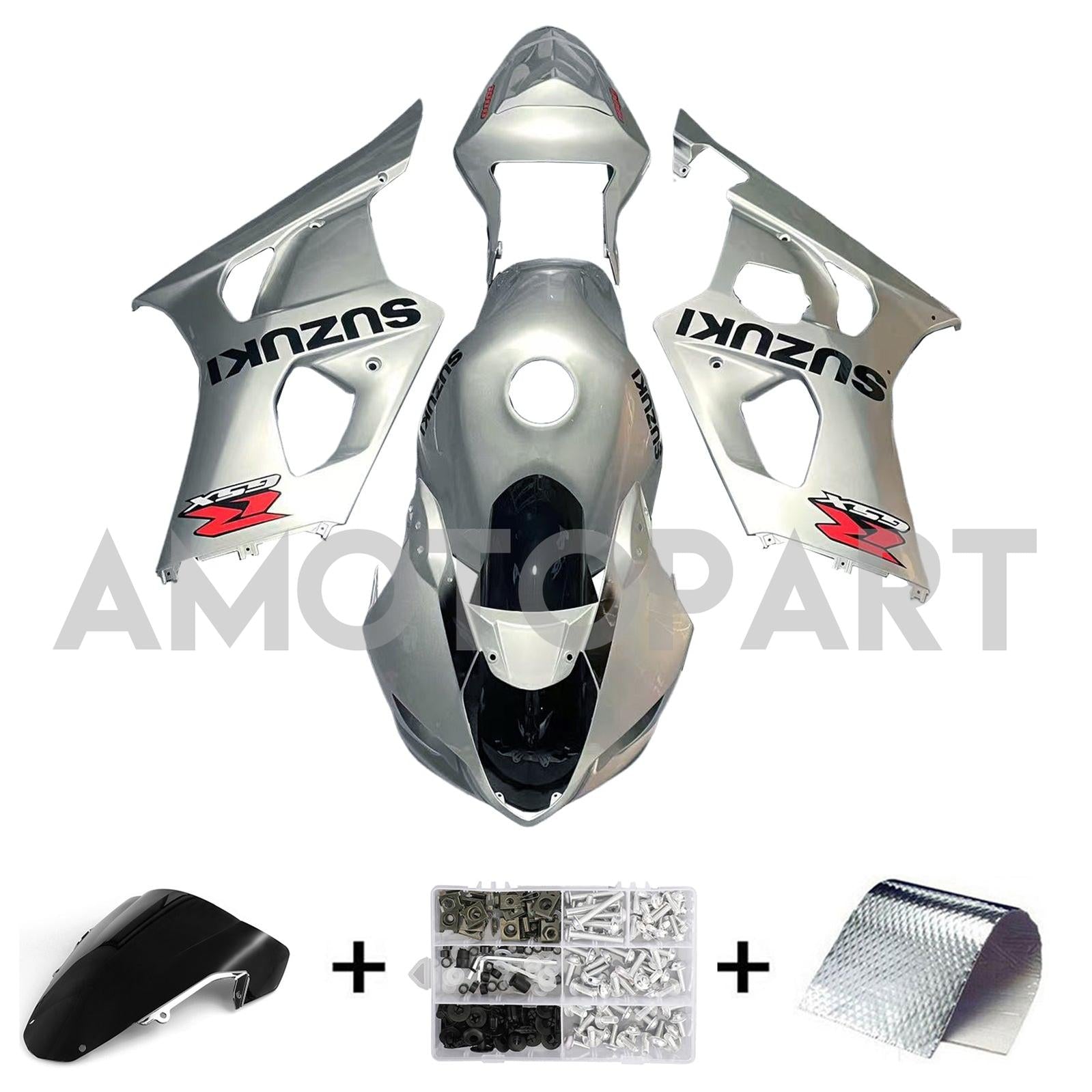 Amotopart 2003-2004 K3 GSXR1000 Suzuki Grey Abzugskit