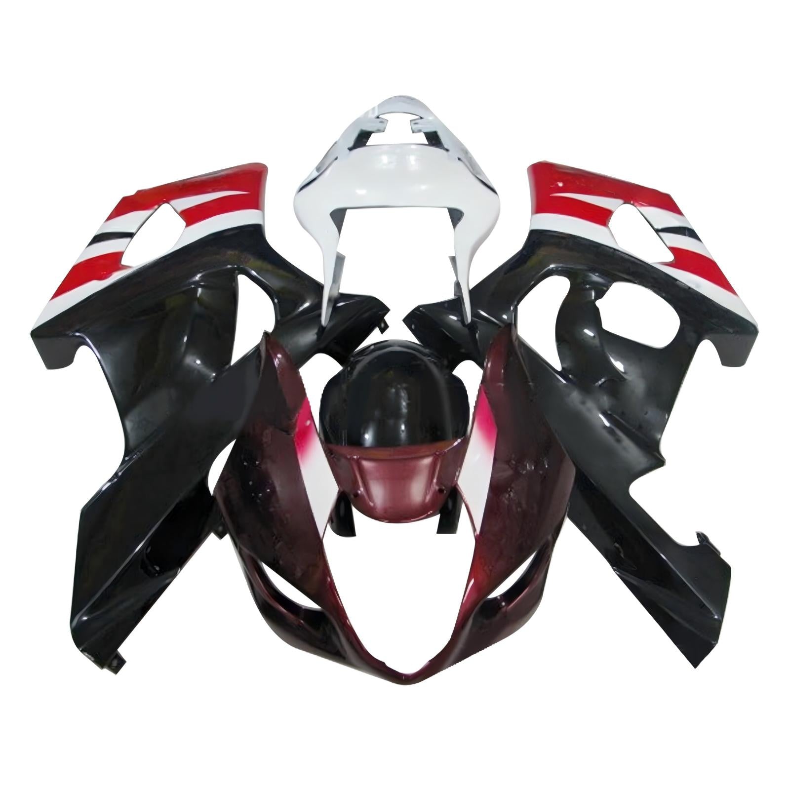 Amotopart 2003-2004 Suzuki GSXR1000 Kit de carenado blanco negro