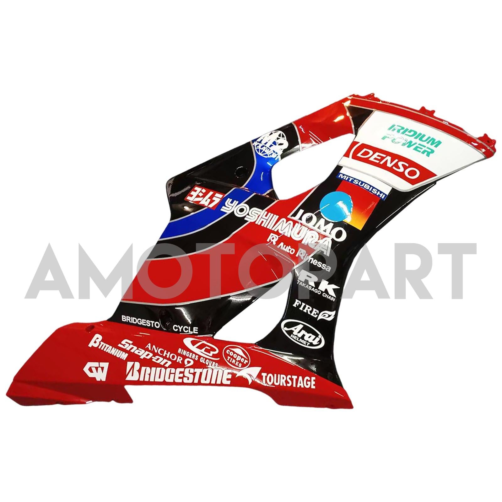 Amotopart 2003-2004 K3 GSXR1000 Suzuki Red&Black with Logo Fairing Kit