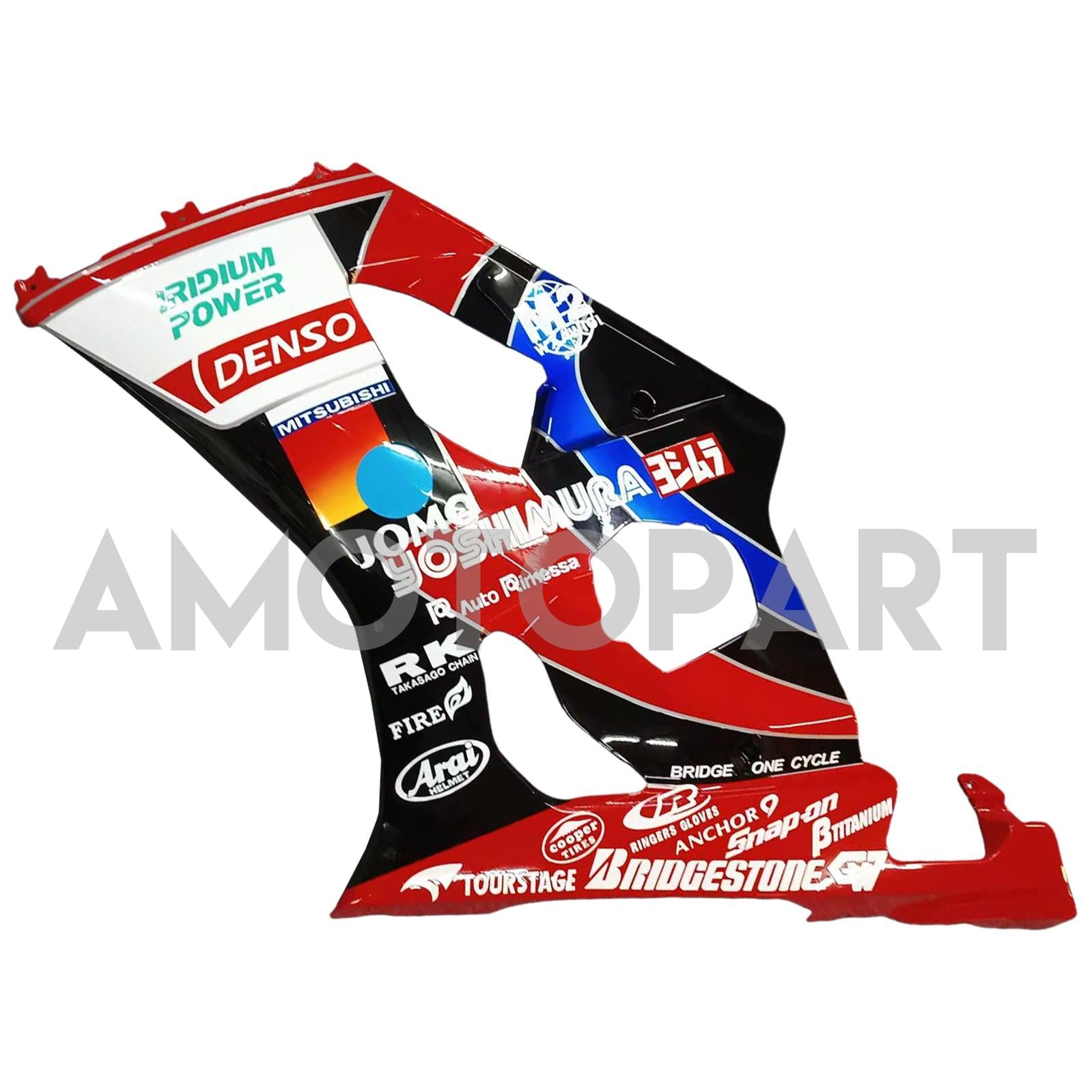Amotopart 2003-2004 K3 GSXR1000 Suzuki Red&Black with Logo Fairing Kit