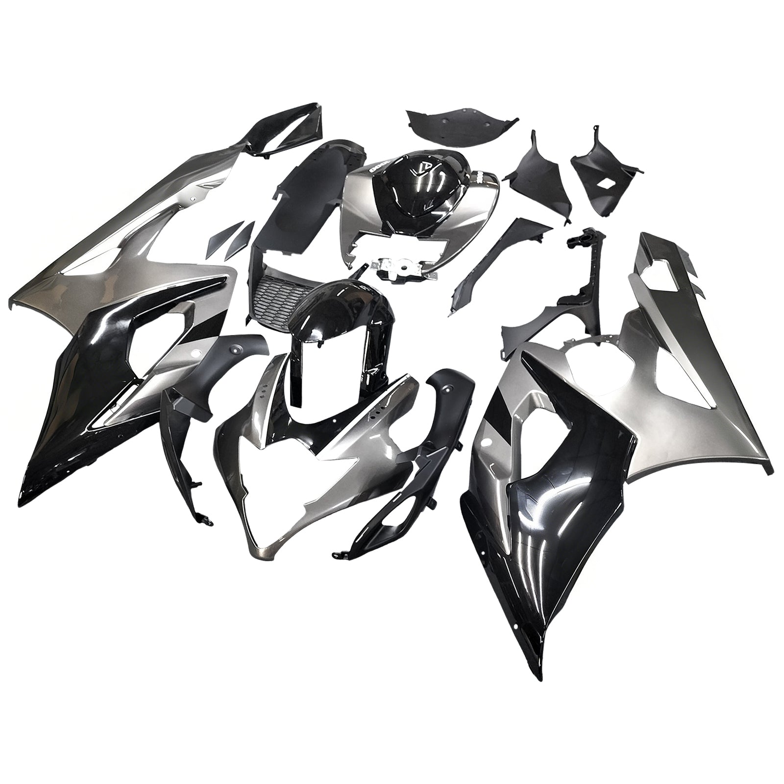 Amotopart 2005-2006 Suzuki GSXR1000 Fairing G-Black&Sliver Kit