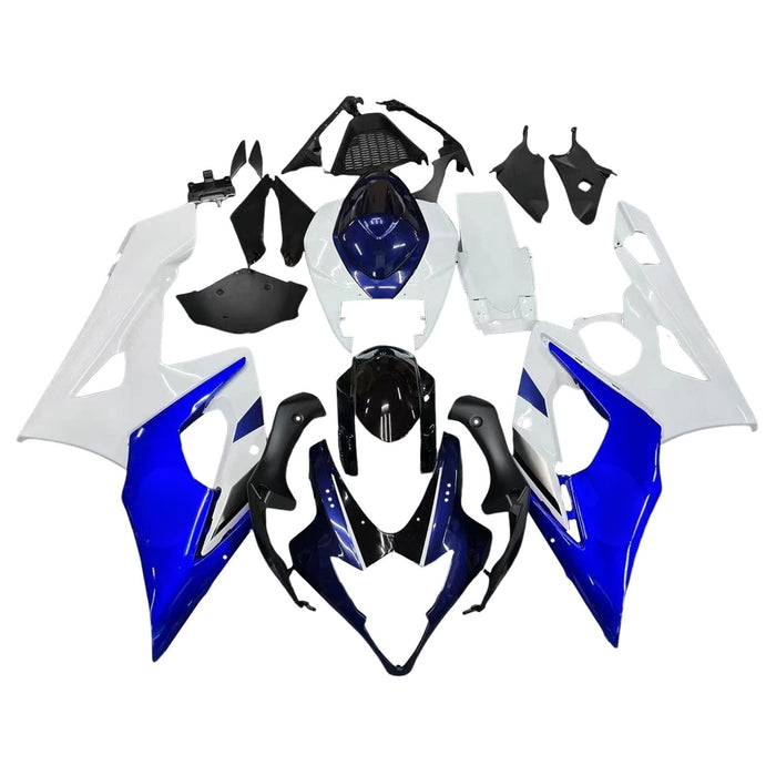 Amotopart 2005-2006 Suzuki GSXR1000 Fairing White&Blue Kit