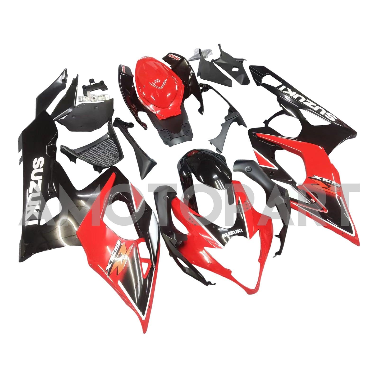 Amotopart 2005-2006 Suzuki GSXR1000 Fairing Red&Black Kit