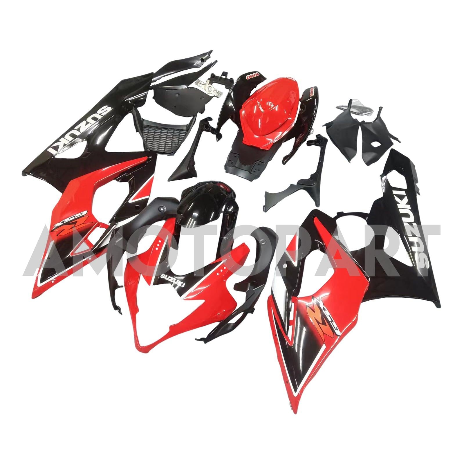 Amotopart 2005-2006 Suzuki GSXR1000 Fairing Red&Black Kit