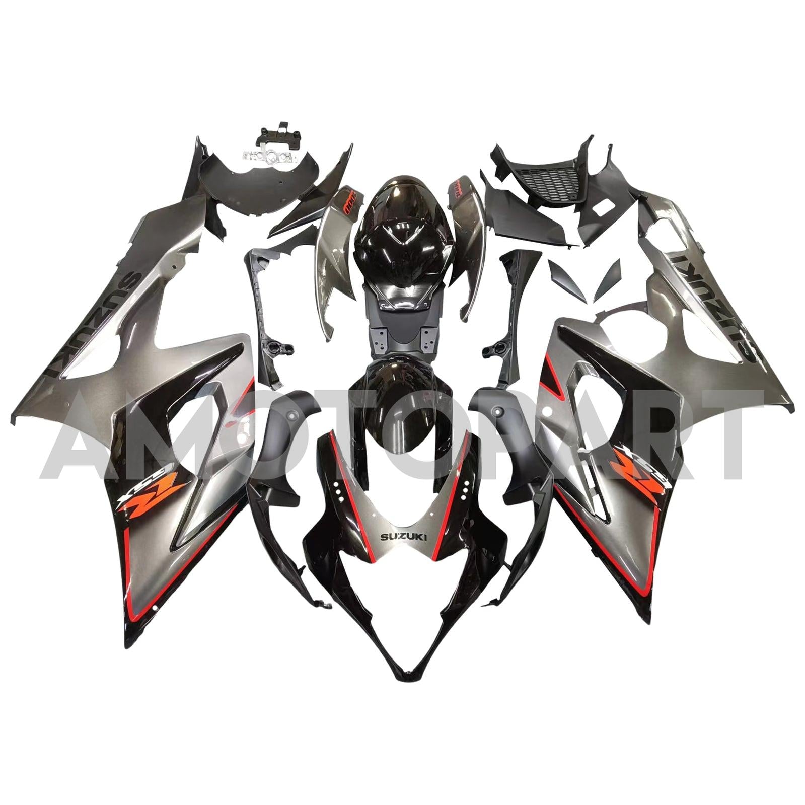 Amotopart 2005-2006 Suzuki GSXR 1000 Grey&Black Fairing Kit