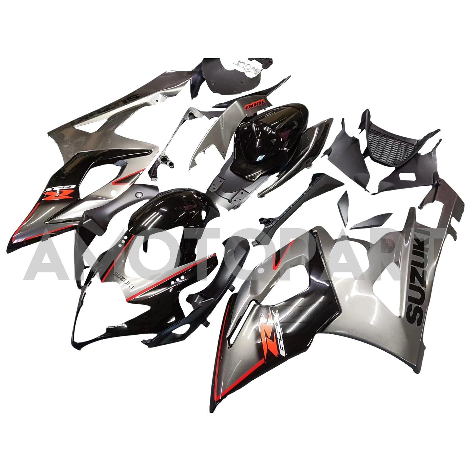 Amotopart 2005-2006 Suzuki GSXR 1000 Grey&Black Fairing Kit
