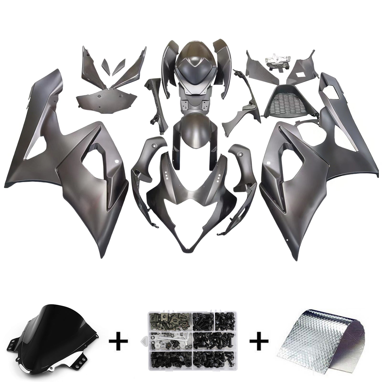 Amotopart 2005-2006 Suzuki GSXR1000 K5 Matte Black Fairing Kit