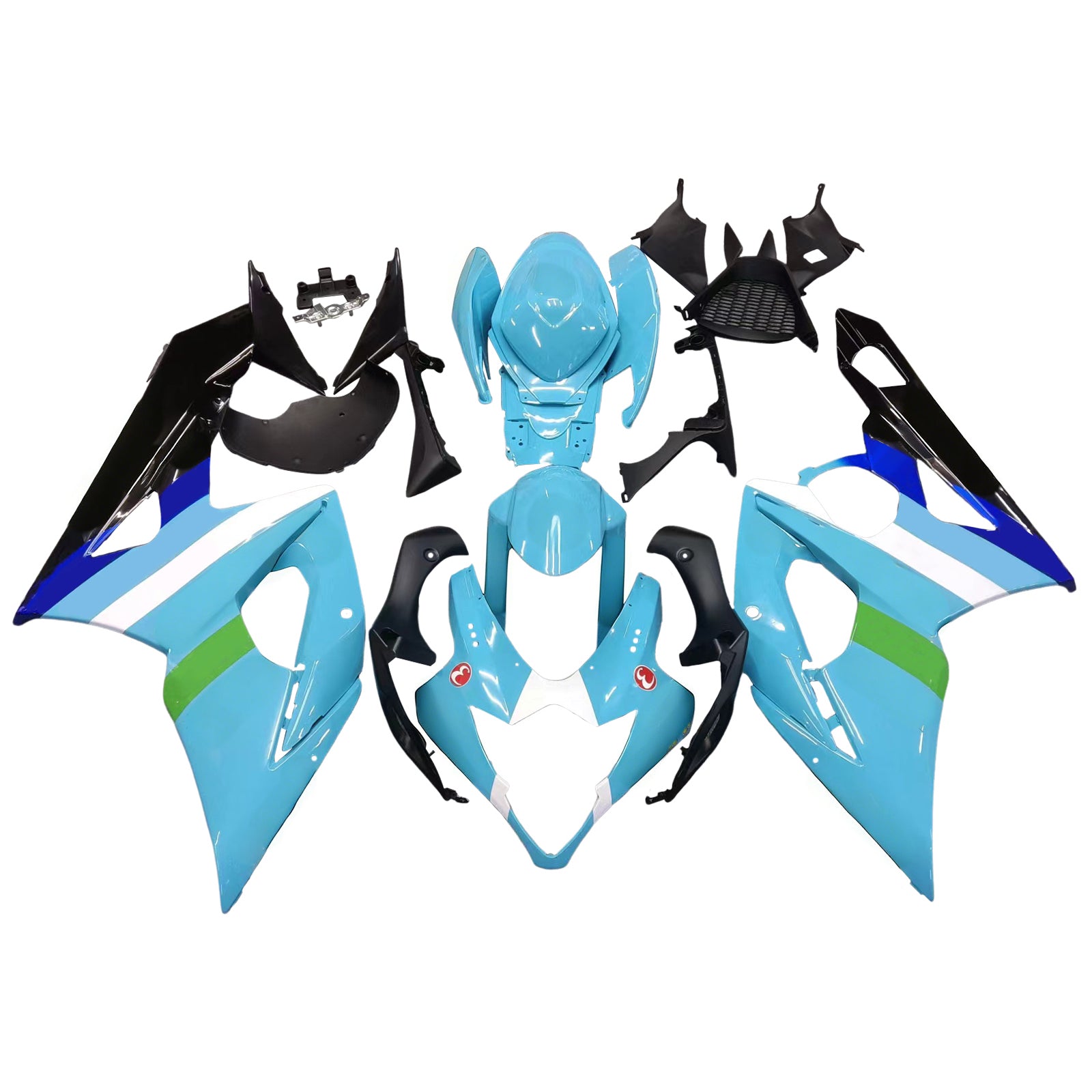 Amotopart 2005–2006 Suzuki GSXR1000 Verkleidung, hellblaues Kit