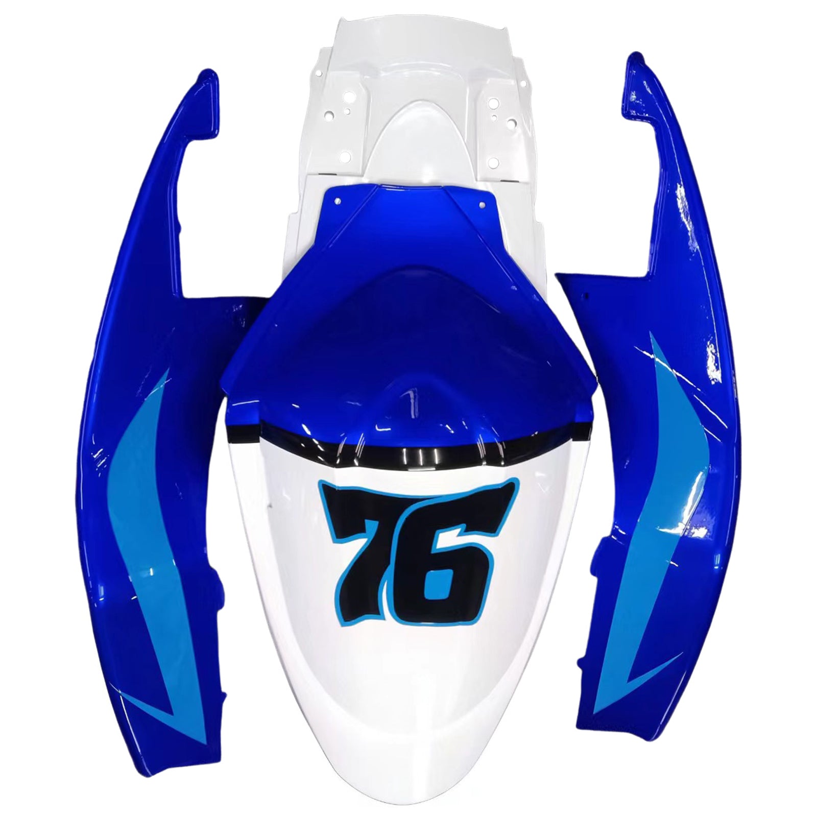 Amotopart 2005-2006 Suzuki GSXR1000 Fairing White & Blue Kit
