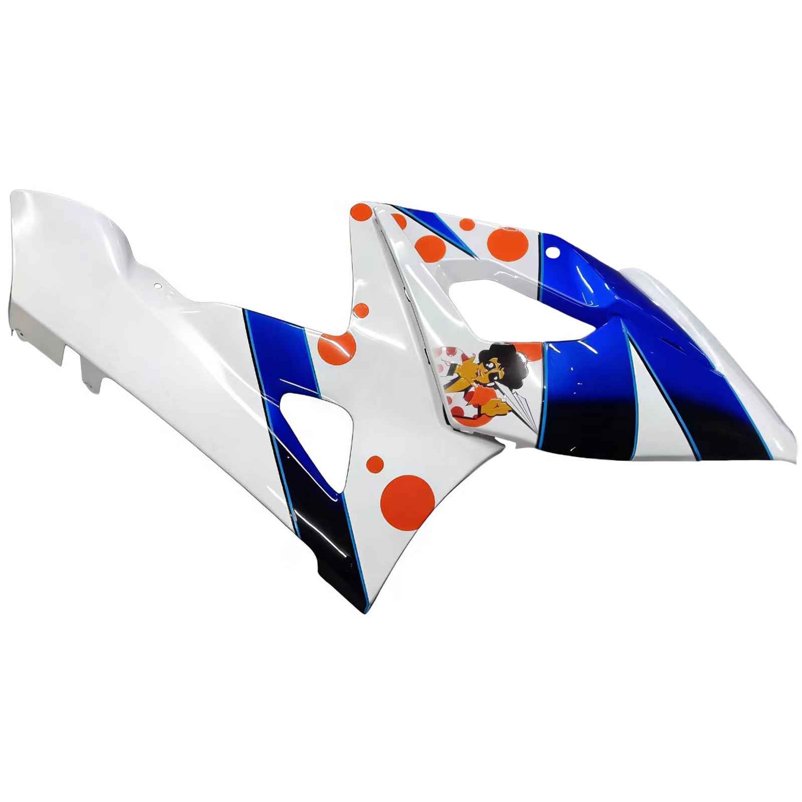 Amotopart 2005-2006 Suzuki GSXR1000 Fairing White & Blue Kit
