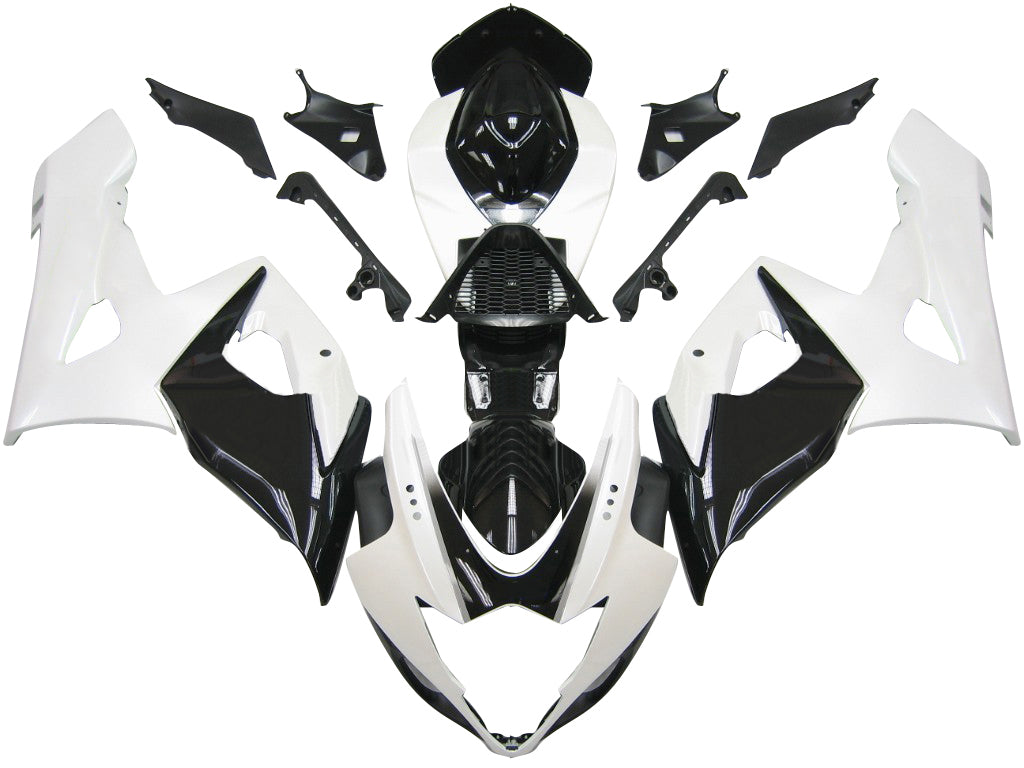 Amotopart 2005-2006 Suzuki GSXR1000 Black White Fairing Kit