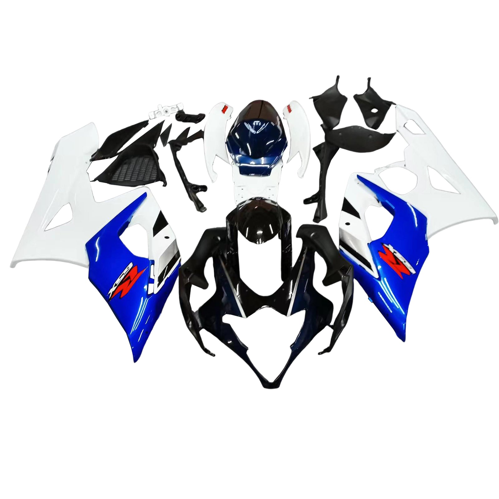 Amotopart 2005-2006 Suzuki GSXR 1000 Blue&White Fairing Kit