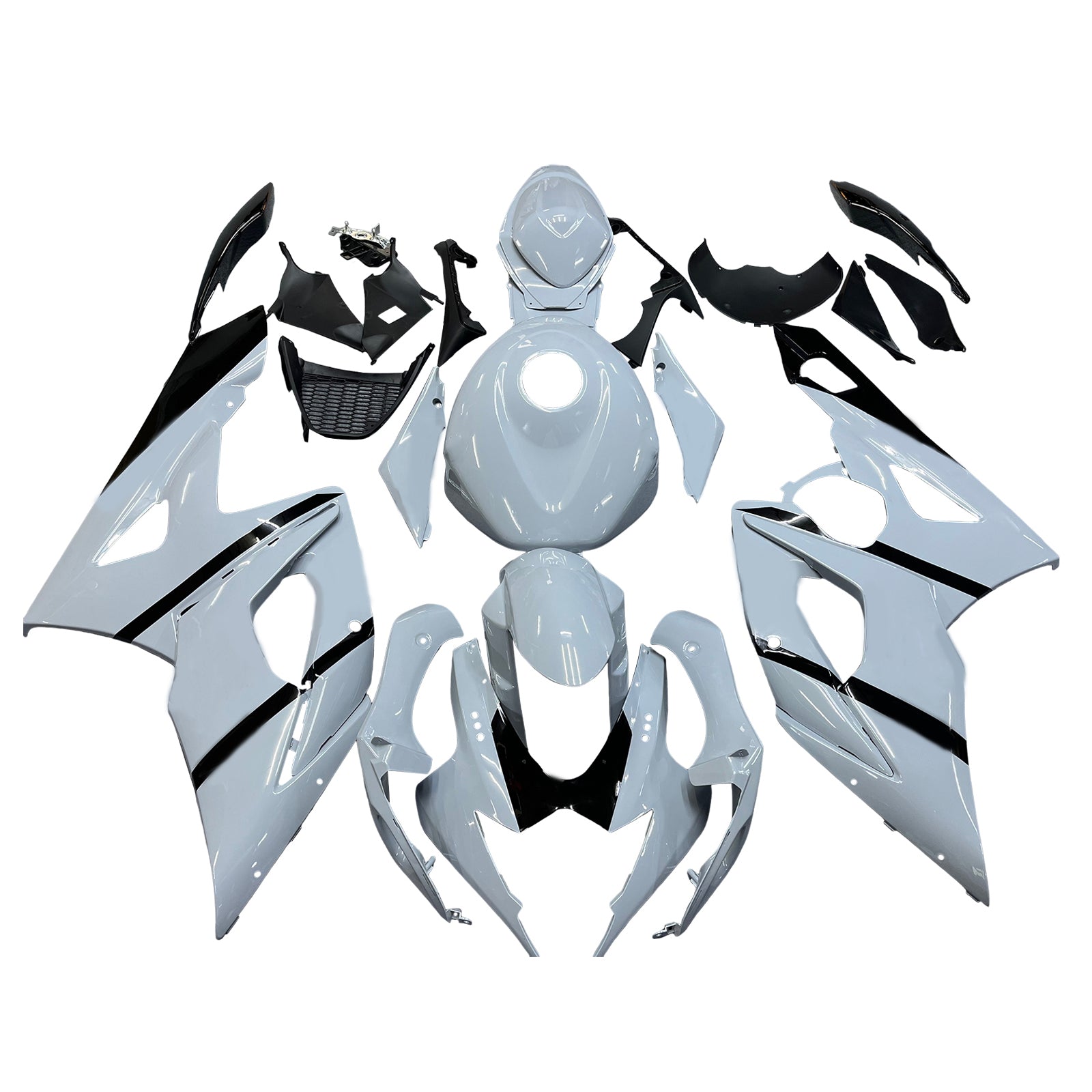 Amotopart 2005-2006 スズキ GSXR1000 K5 ブラック&グレー Style3 フェアリングキット