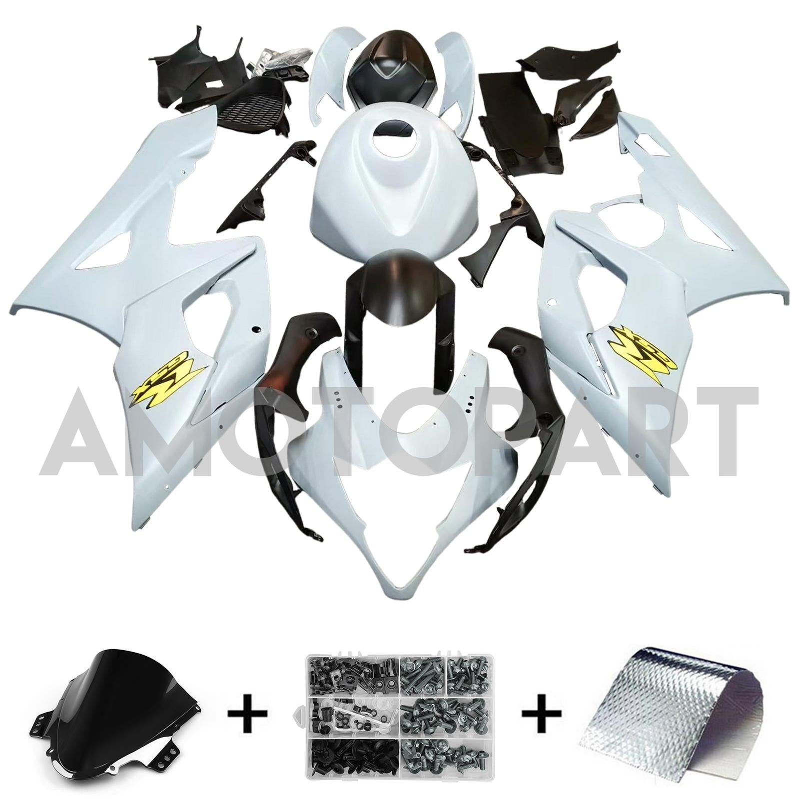 Amotopart 2005-2006 Suzuki GSXR1000 K5 Grey Fairing Kit