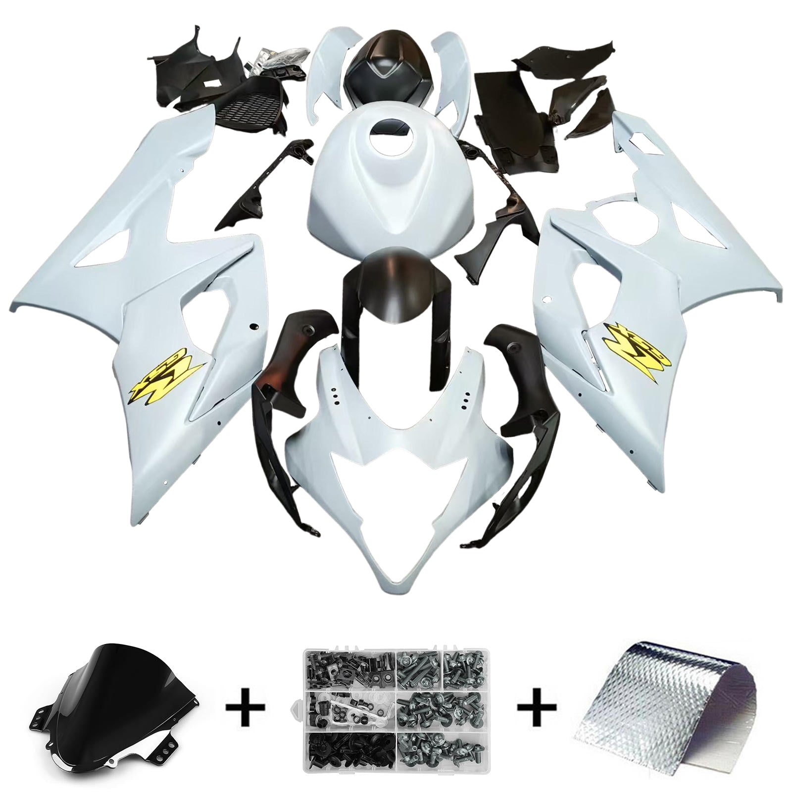 Amotopart 2005-2006 Suzuki GSXR1000 K5 Grey Fairing Kit