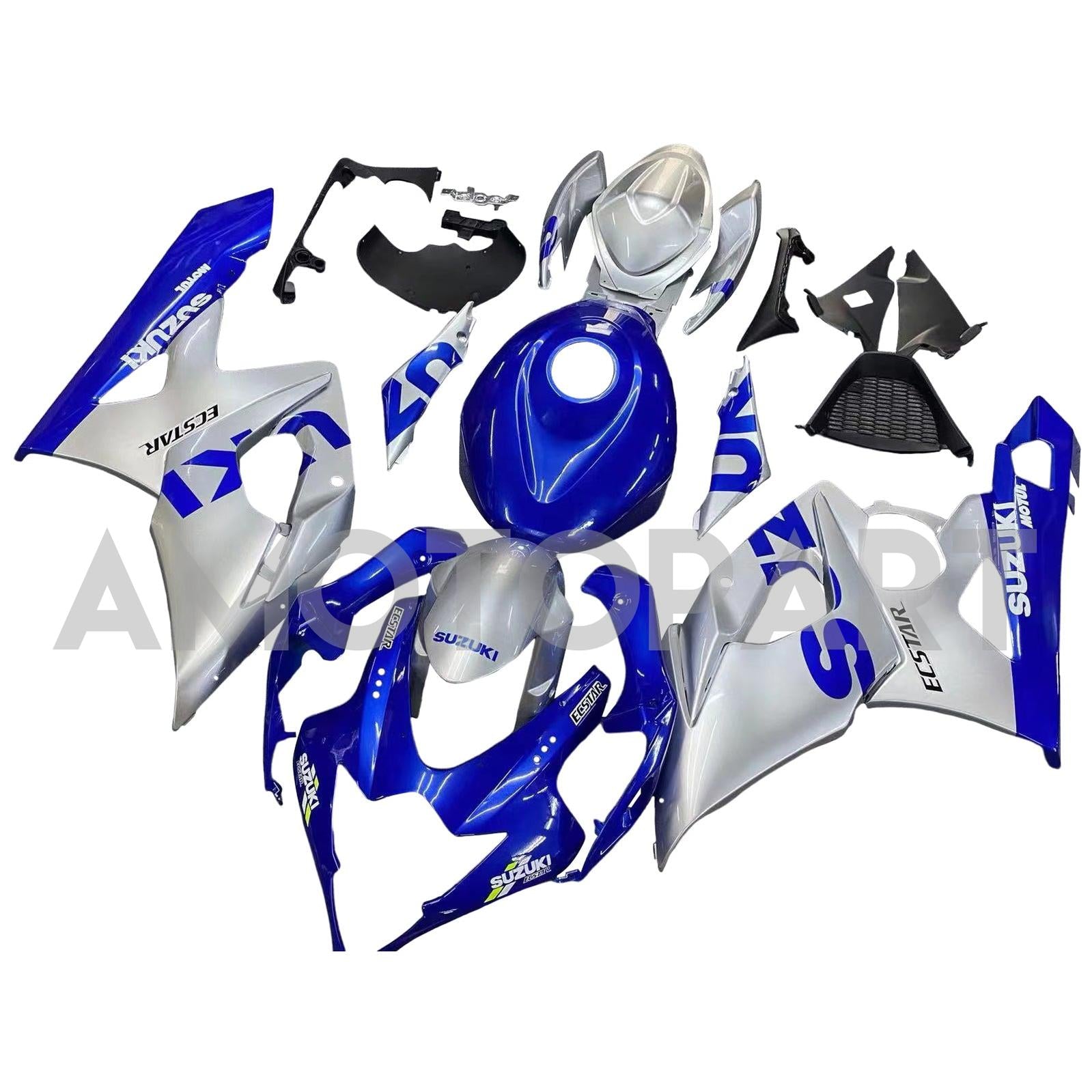 Amotopart 2005-2006 Suzuki GSXR1000 K5 Blue&Grey Fairing Kit