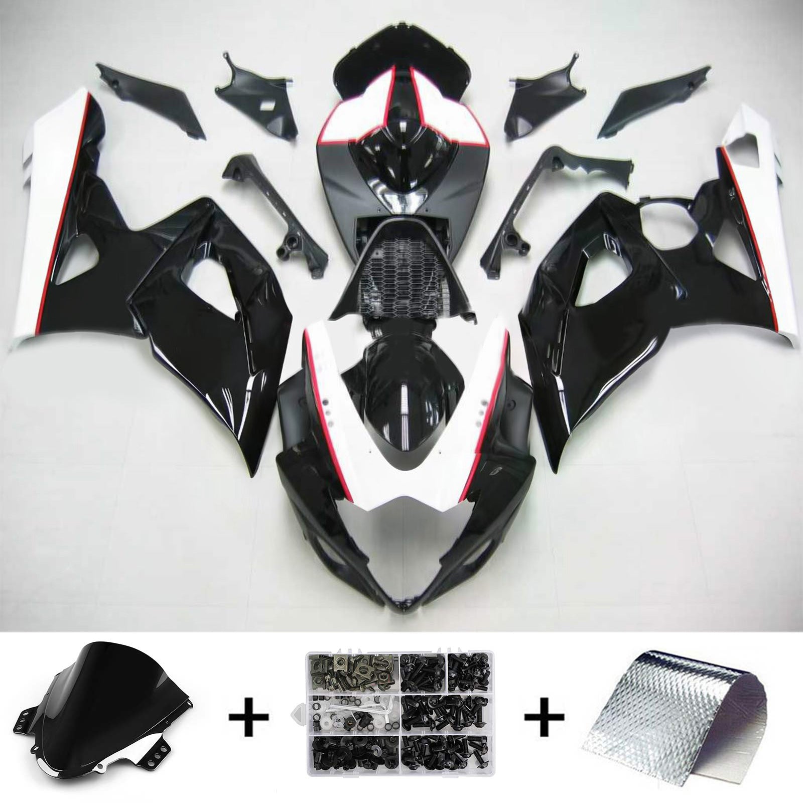 Carenagem branca Amotopart para Suzuki GSXR1000 2005-2006&Bfalta Kit