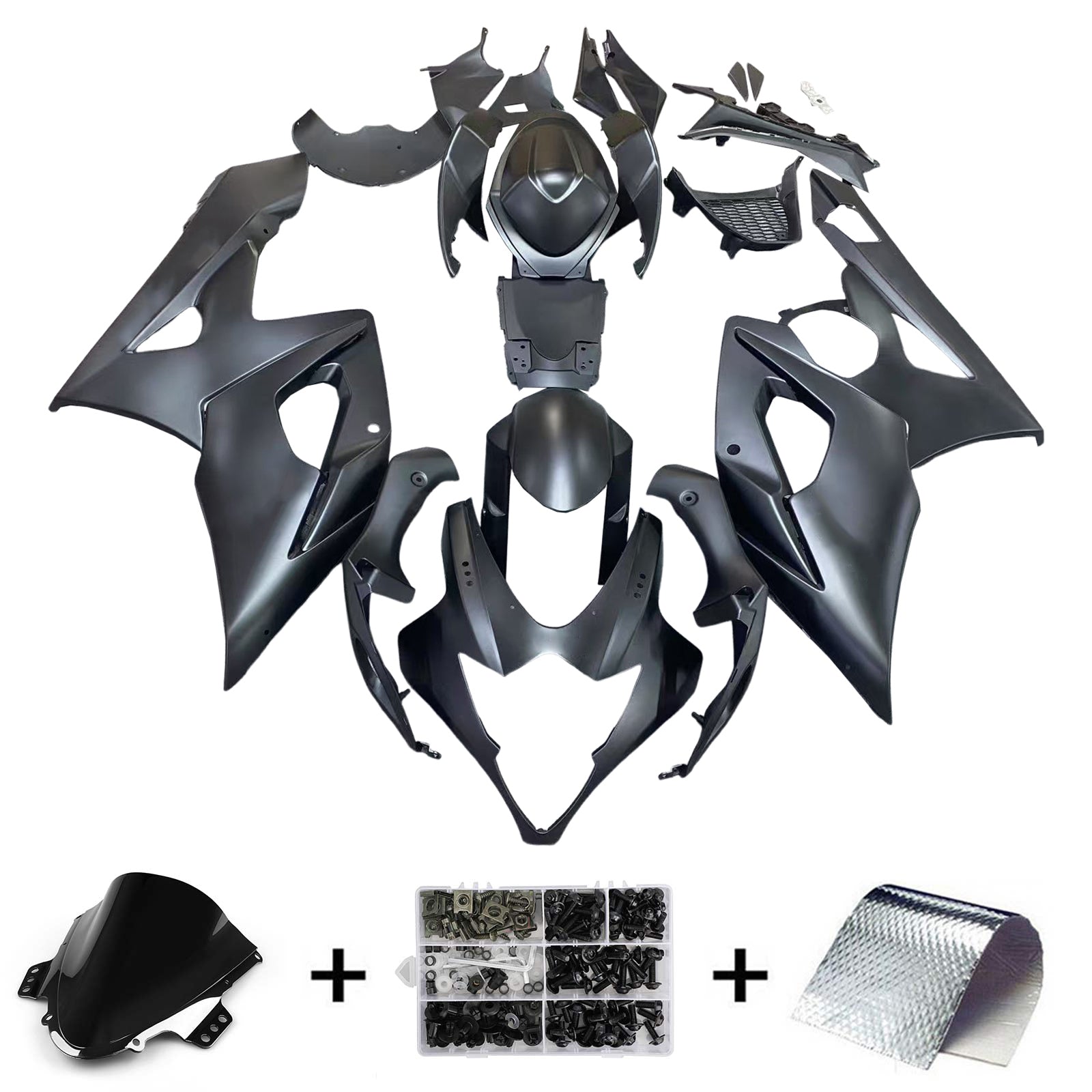 Amotopart 2005-2006 Suzuki GSXR1000 Fairing Matte Black Kit