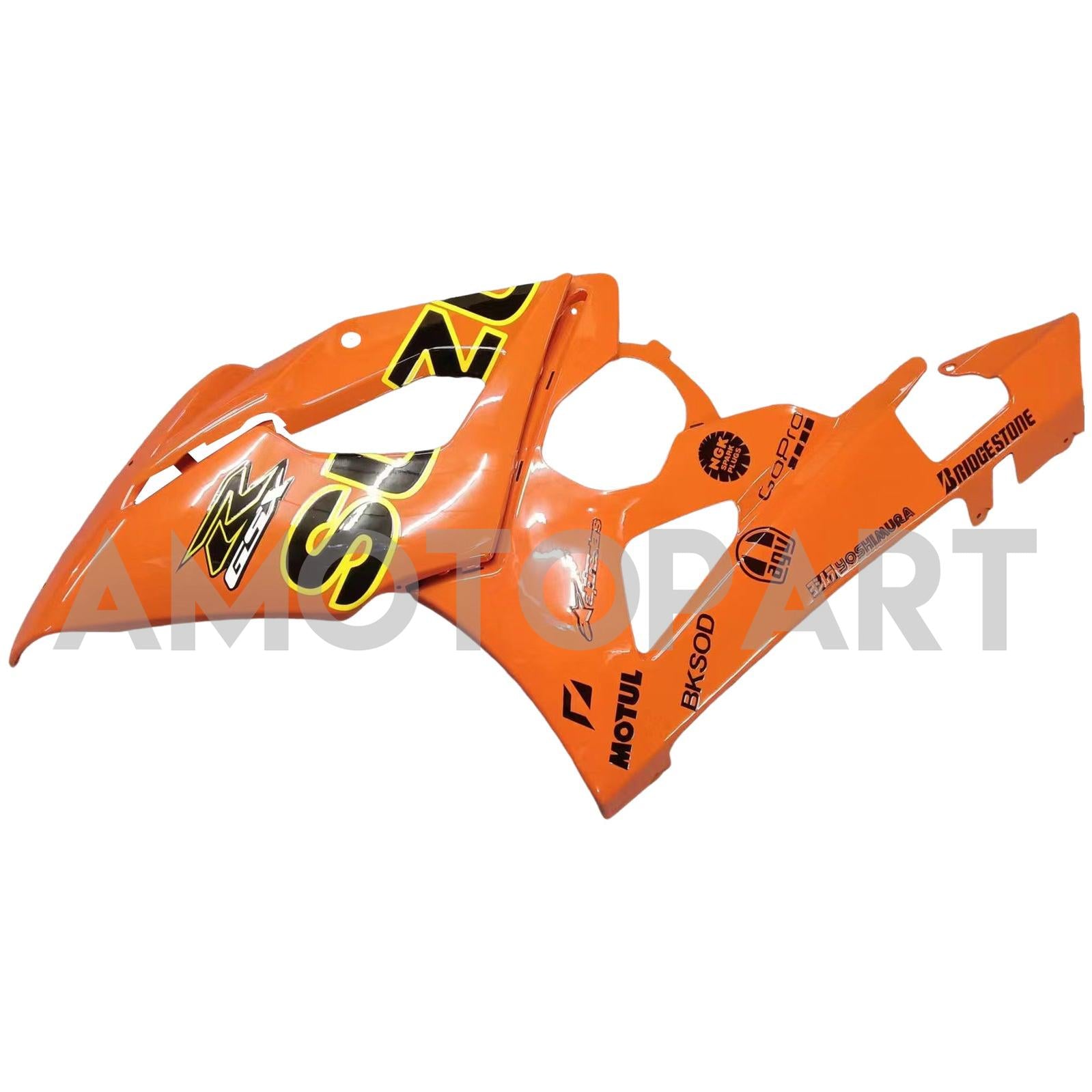 Amotopart 2005-2006 Suzuki GSXR1000 Fairing Orange & White Kit