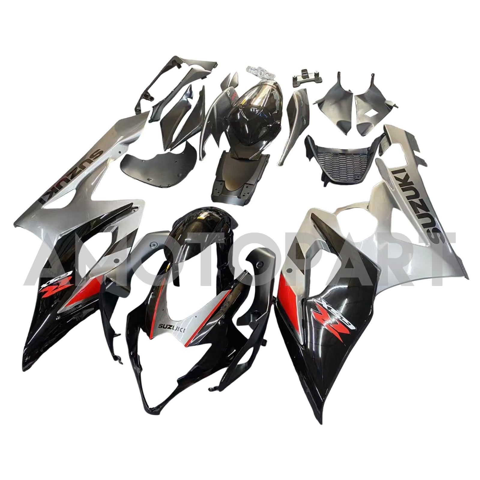 Amotopart 2005-2006 Suzuki GSXR1000 Fairing Black&Grey Kit