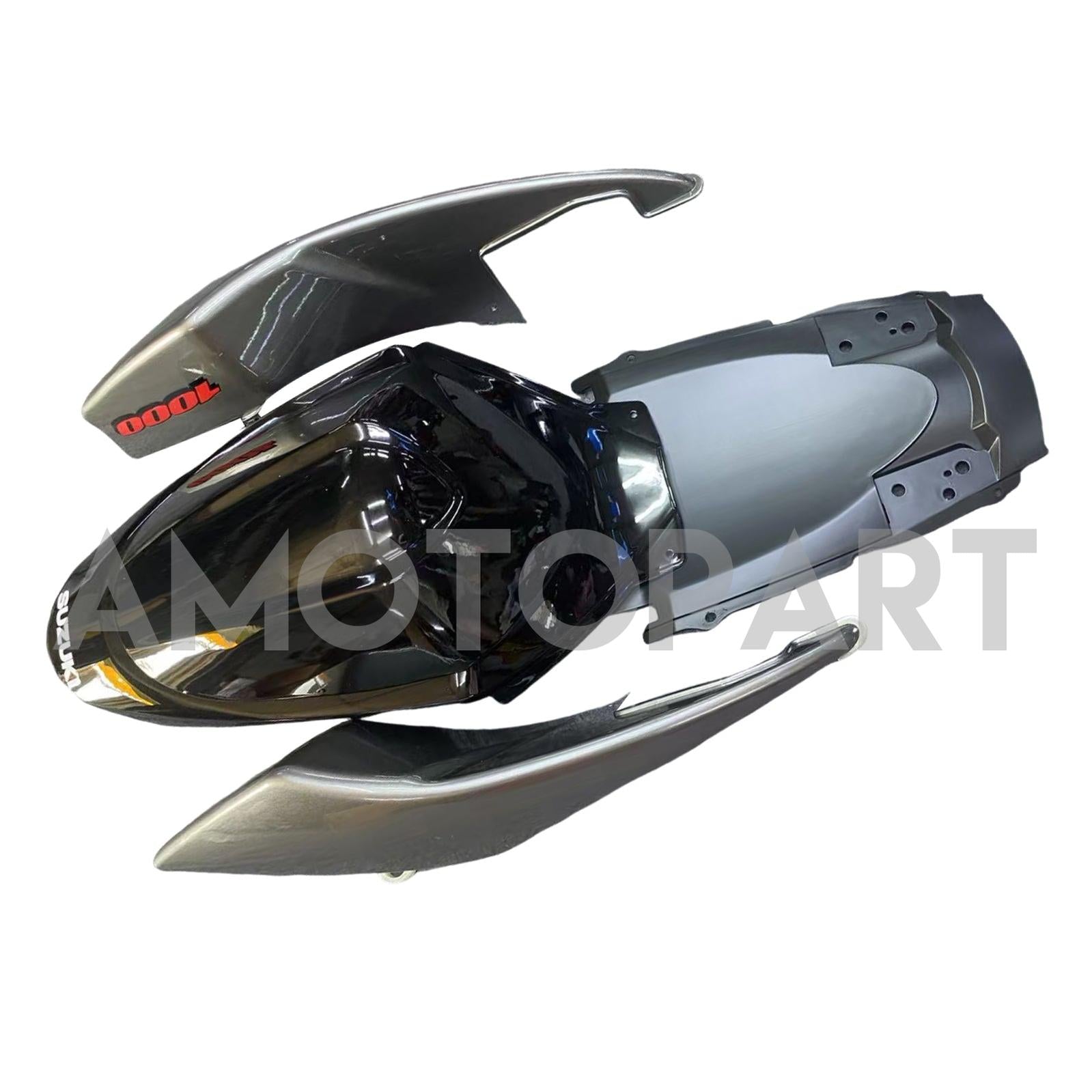 Amotopart 2005-2006 Suzuki GSXR1000 Fairing Black&Grey Kit