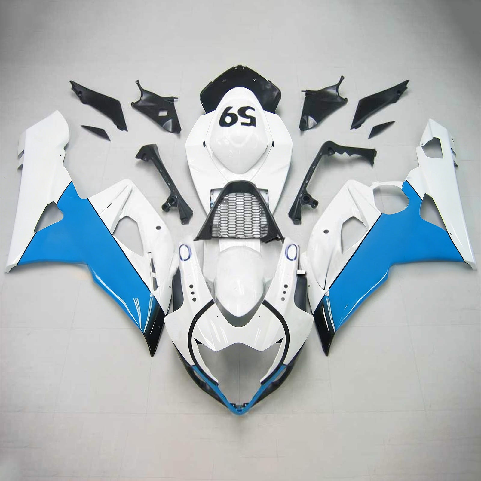 Amotopart 2005-2006 Suzuki GSXR1000 Kåbe Jordan 59 Blå&Whvidt Kit