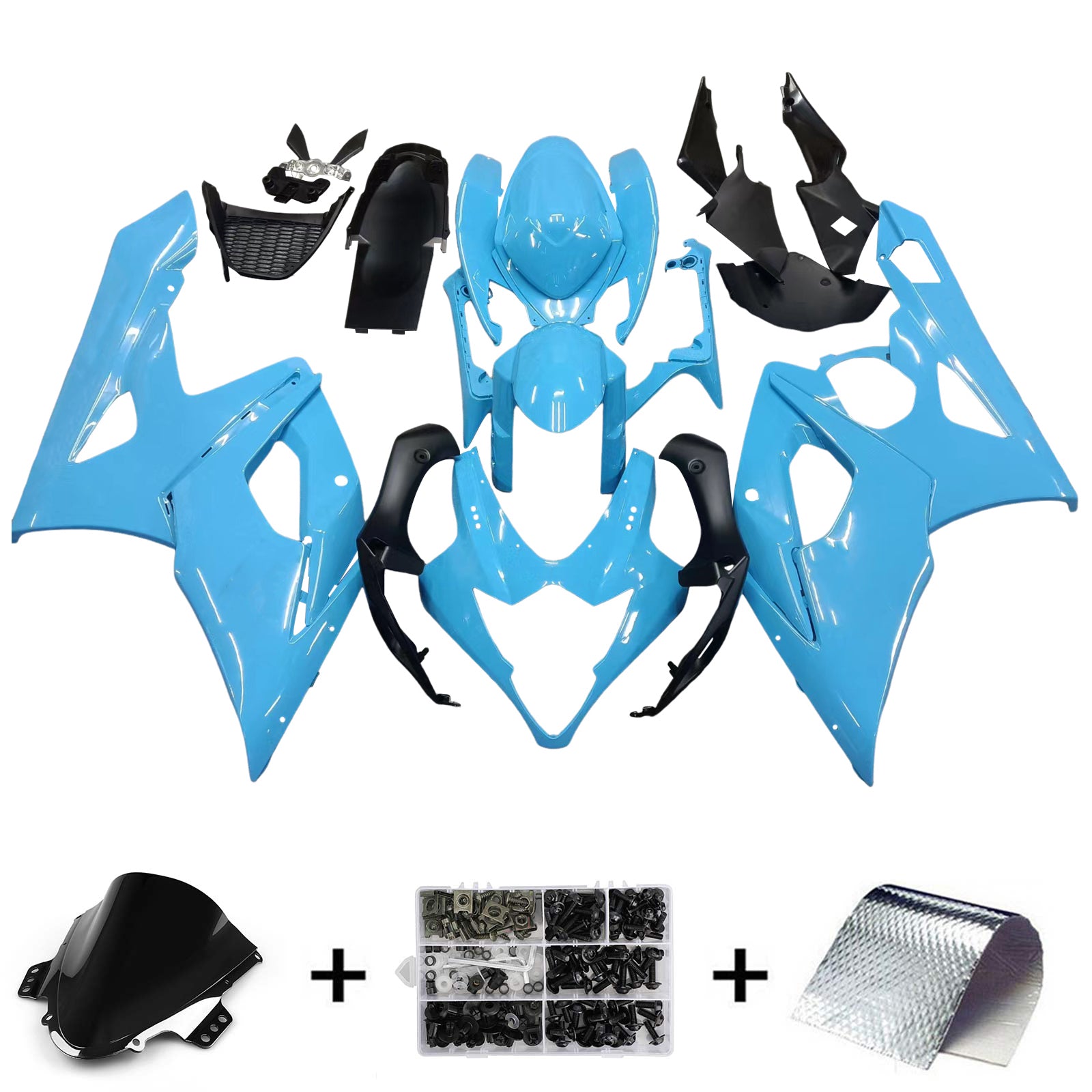 Amotopart 2005-2006 Suzuki GSXR1000 Froshy Blue Kit
