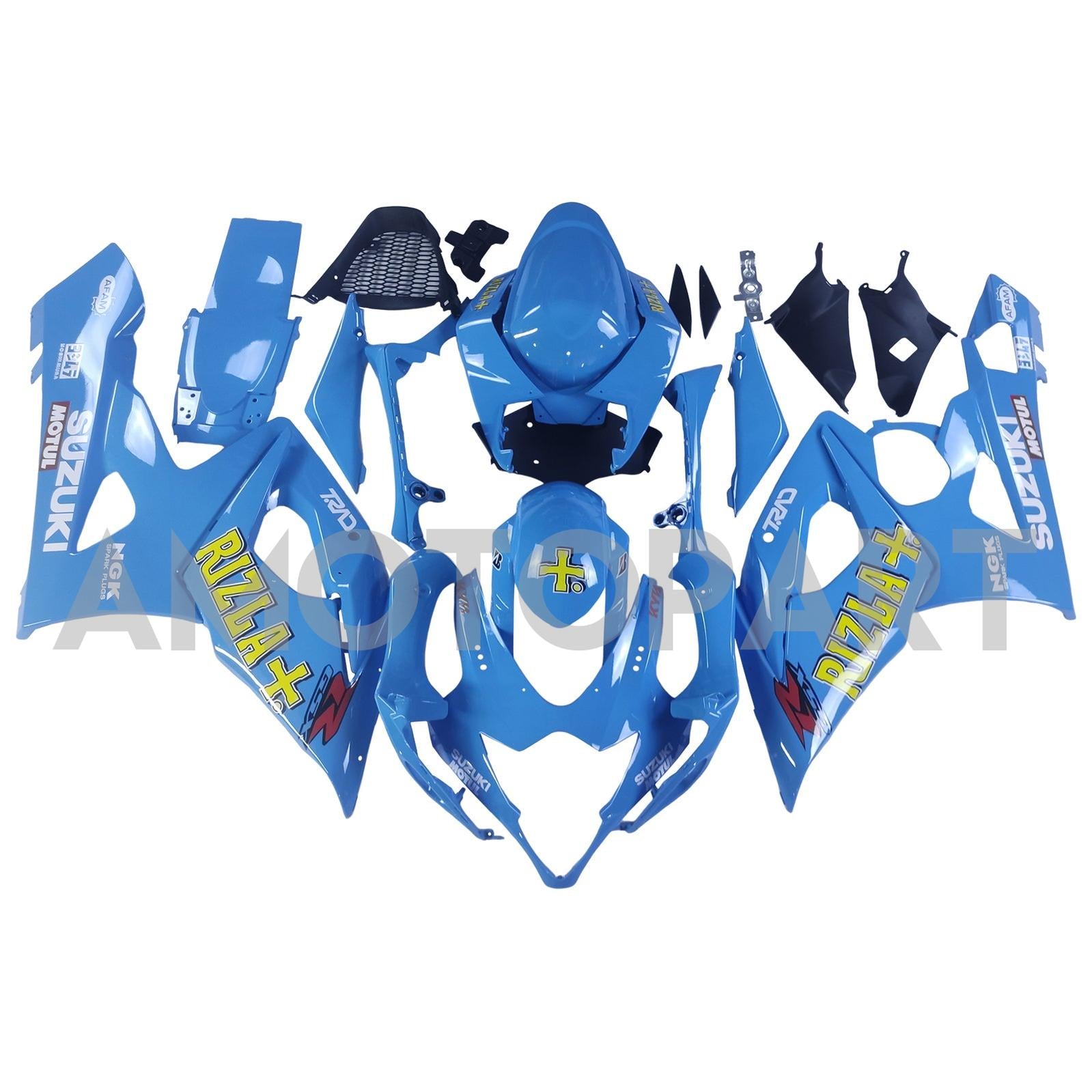 Amotopart 2005-2006 Suzuki GSXR1000 Fairing Rizla Blue Kit
